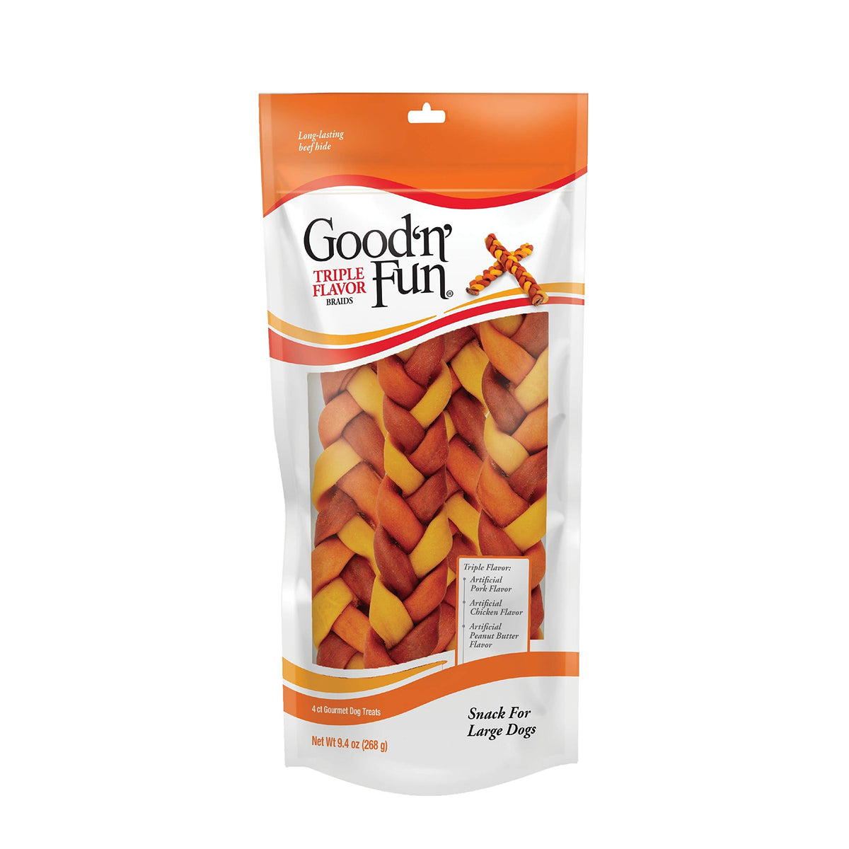 Good'N'Fun Good ‘N’ Fun Triple Flavor Braids, 9.4 Ounce (Pack Of 1)