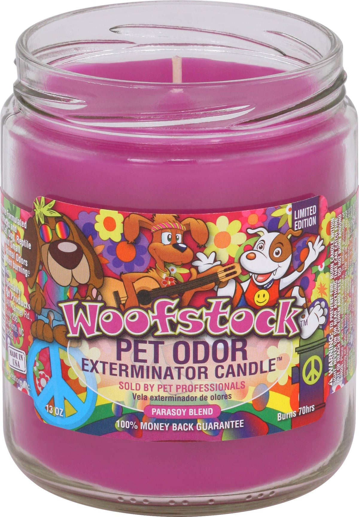 Woofstock Pet Odor Exterminator 13 Ounce Jar Candle