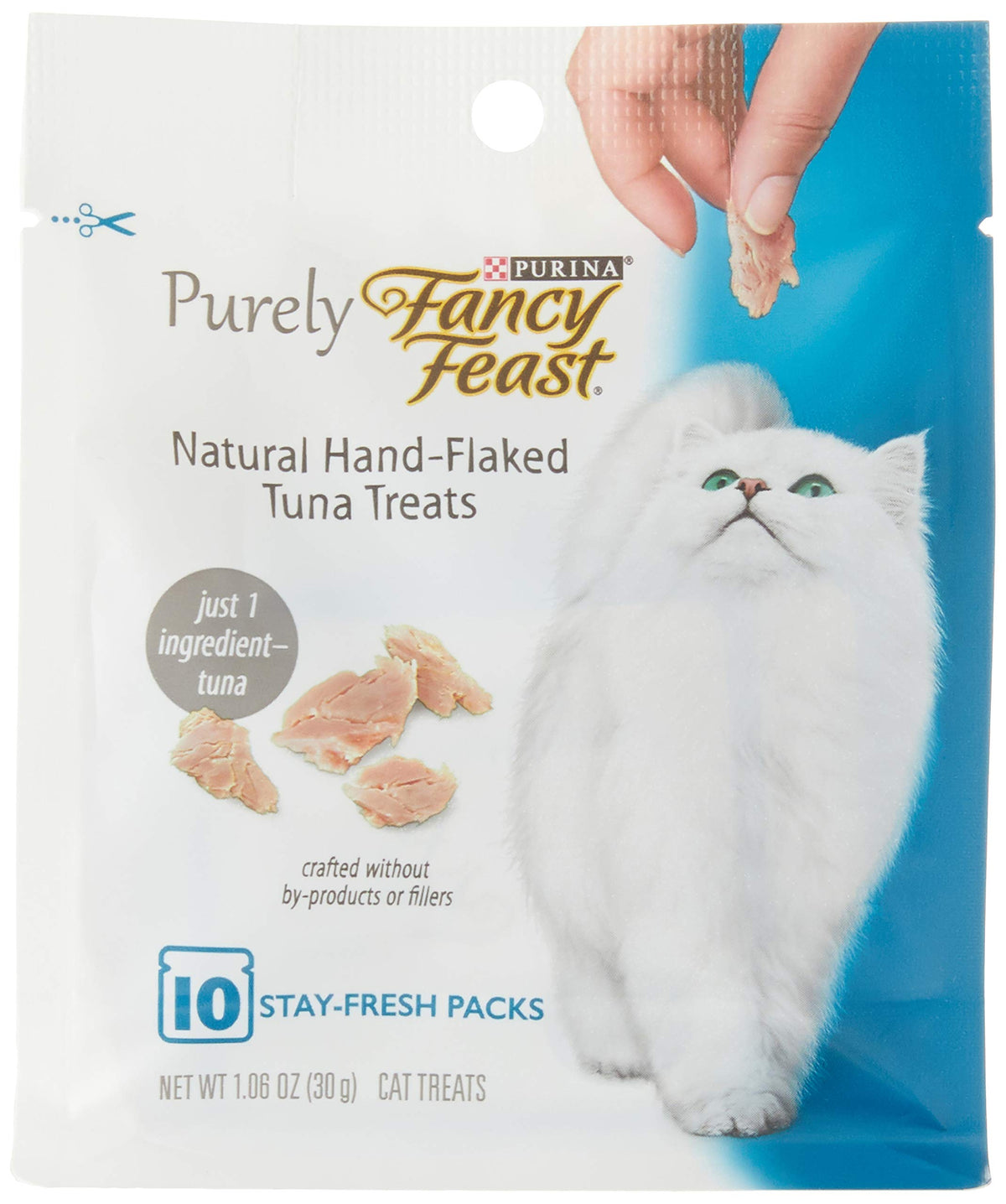 Purina Fancy Feast Purely Natural Hand-Flaked Tuna Cat Treats 1.06 Oz. Pouch