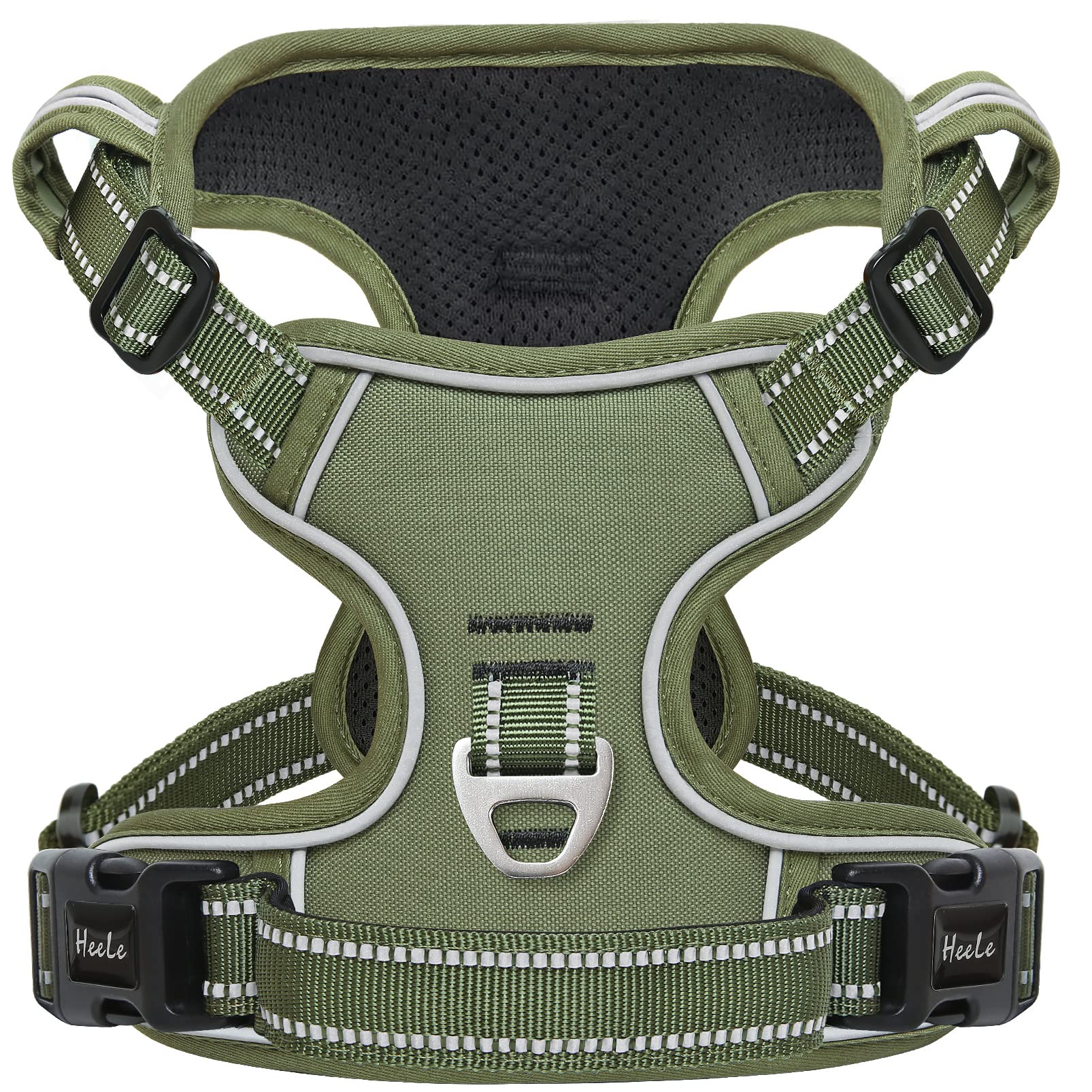 Heele Dog Harness, Dog Harness For Small Medium Large Dogs No Pull Adjustable Padded Reflective Harness With Handle For Walking 