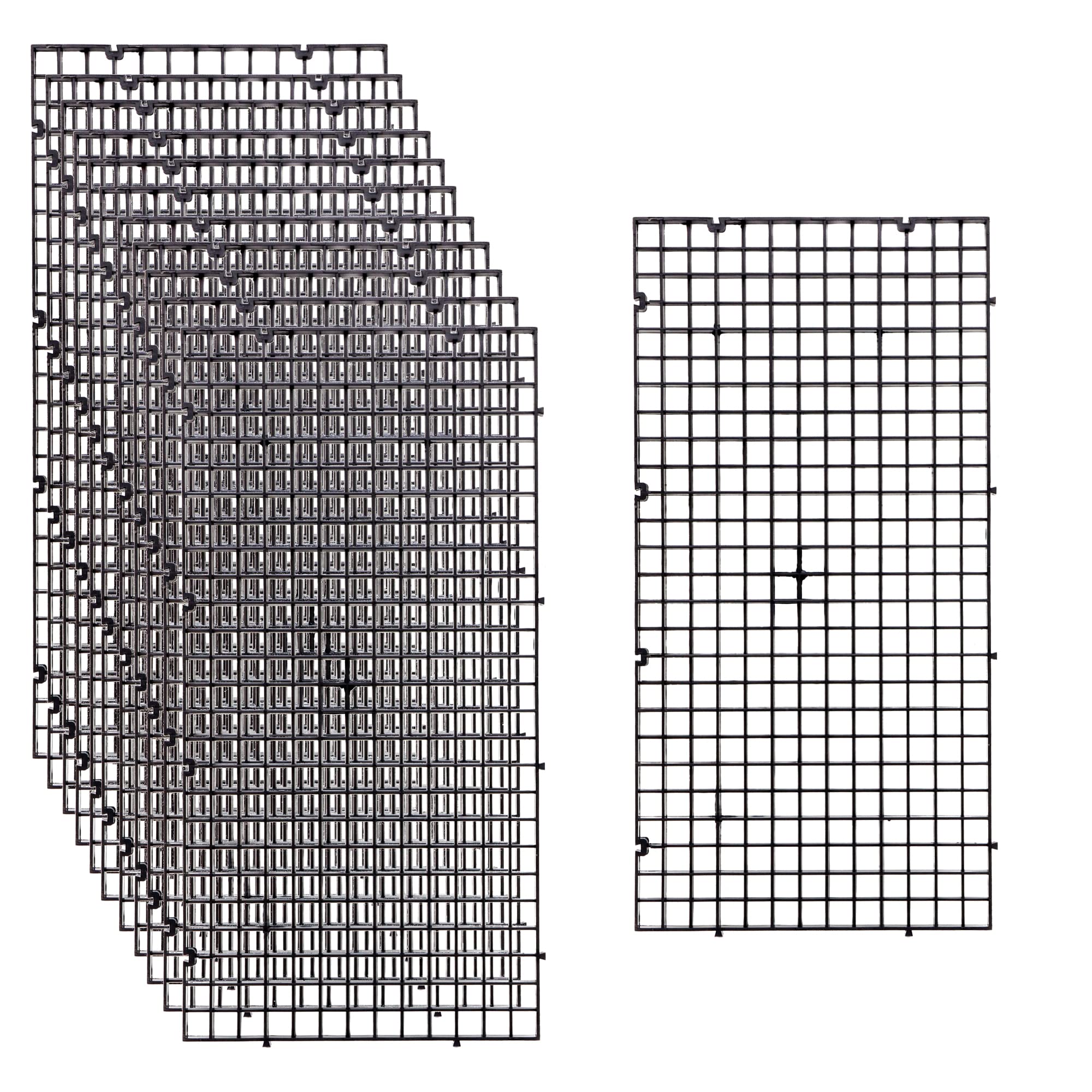 ALEGI 12 Pcs Aquarium Fish Tank Divider Plastic Egg Crate Aquarium Filter Bottom Tray Grid Isolation Board Partition Net Pane Se