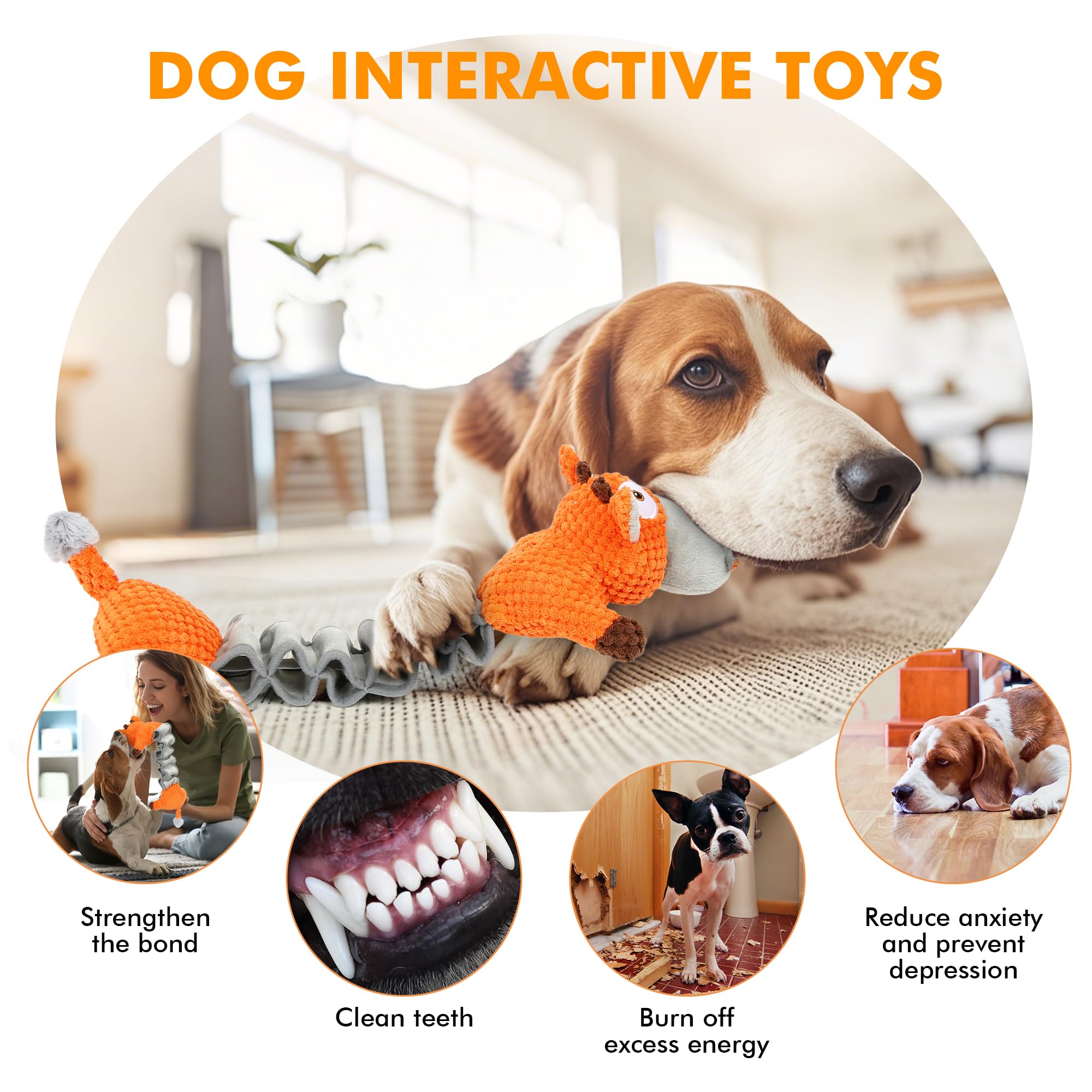 Iokheira Squeaky Dog Toy For Large Dogs Plush Chew Dog Toy Interactive Fetch Toy For Small Medium And Large Dogs Birthday Gifts