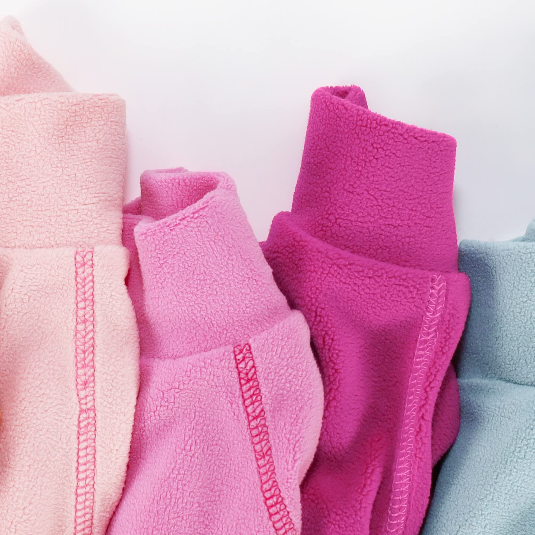 Fitwarm 3 Pack Classic Fleece Dog Sweater, Turtleneck Dog Sweatshirt, Dog Winter Clothes For Small Dogs Girl, Pet Pullover Jumper, Cat Apparel, Pink, Rose, Baby Pink, Xxl