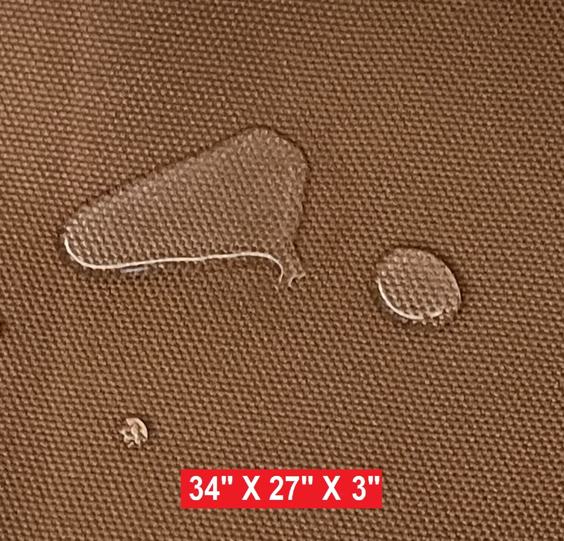 Dogbed4Less Memory Foam Platform Dog Bed, Crate Mattress For Orthopedic Joint Relief With Waterproof Removable Cover Medium Large 34X27X3 Brown