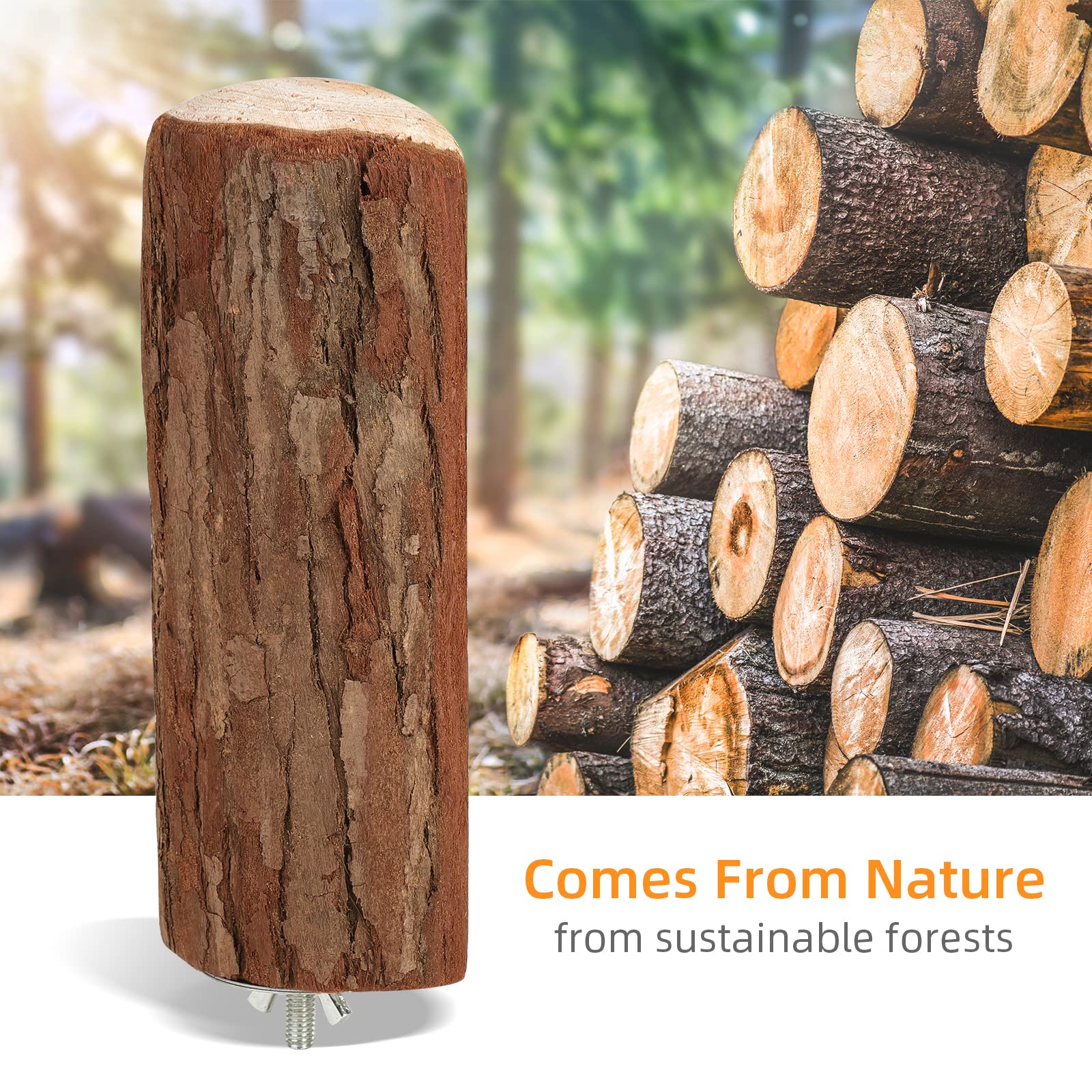 Niteangel Parrot Cage Perch, Wooden Platform For Birds (1 Pack)