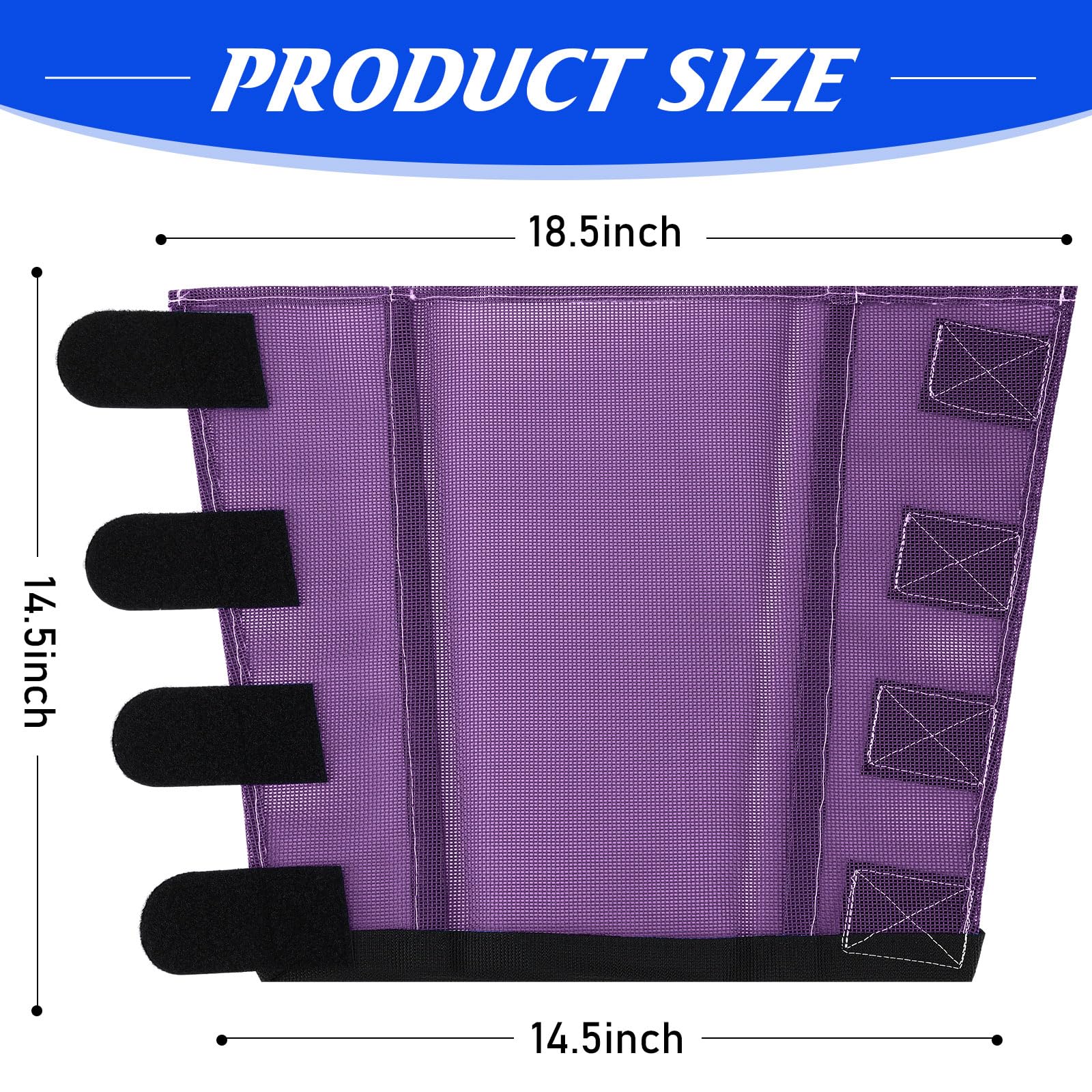Paterr 40 Pieces Mesh Fly Boots for Horses Breathable Horse Leggings Protective Leg Boots Prevent Flies and Mosquitoes Bites Red