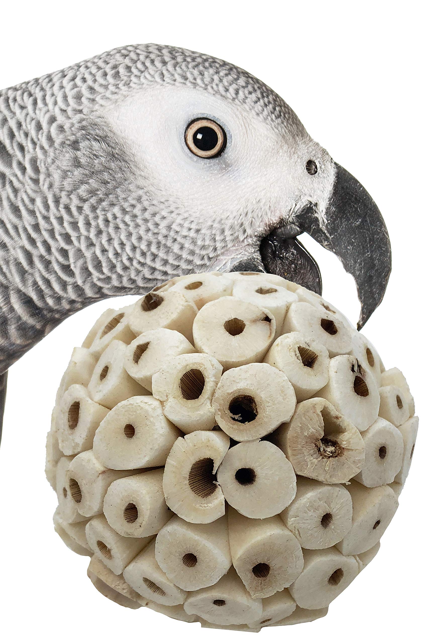 Bonka Bird Toys 1214 Pk3 All-Natural Sola Atta Balls, 3-Pack, 2' Diameter, Soft And Lightweight Chew And Foot Toys For Birds, Small Pets, And Diy Crafts, Safe For Parrots, Parakeets, And Cockatiels