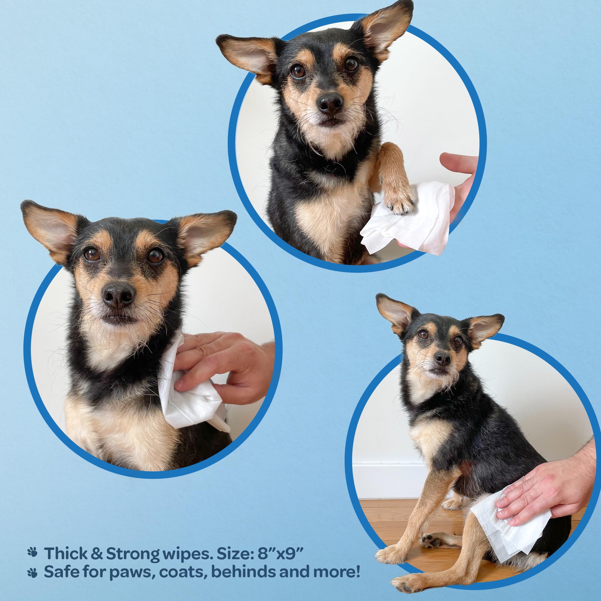 Best Pet Supplies Pet Wipes For Dogs - Dog Wipes Cleaning Deodorizing, For Coats, Ears, Paws - Cleansing, Tea Tree, 400 Count