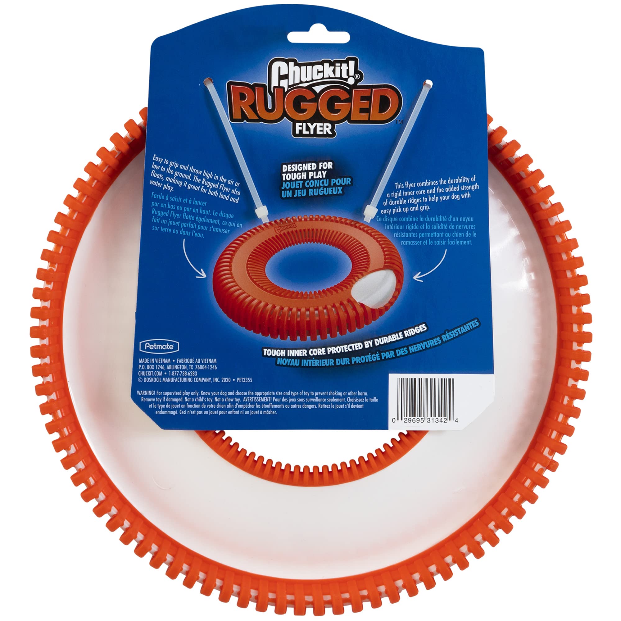 Chuckit! Rugged Flyer Dog Toy, Medium, Assorted Colors