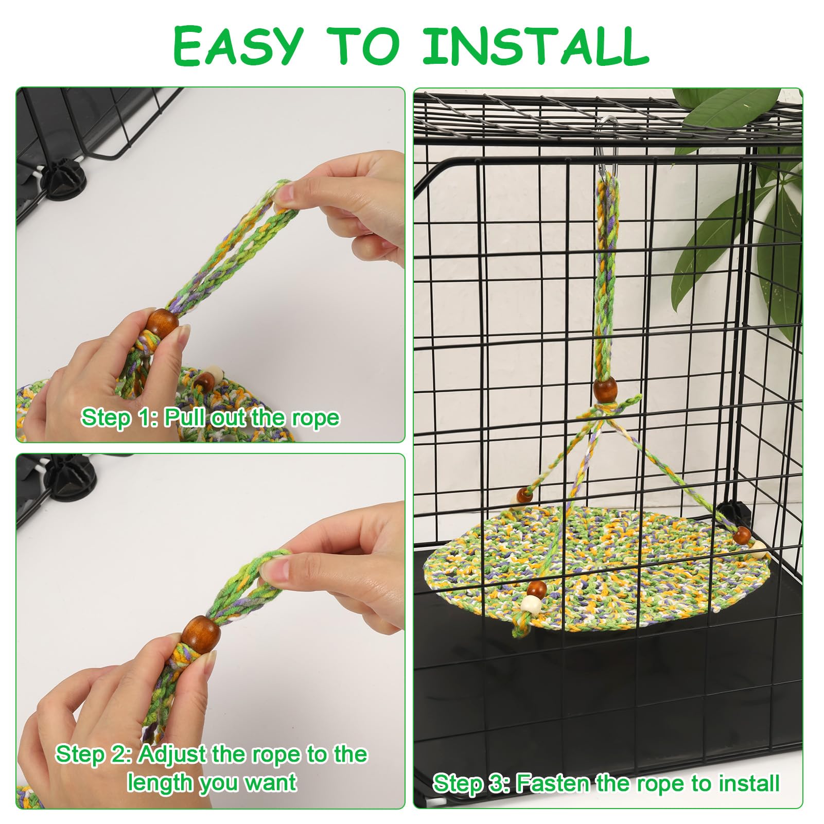 Jspupifip Bearded Dragon Bed,Bearded Dragon Hammock Large Accessories For Habitat Reptile Hammock Round Lizard Cage Gecko Tank A