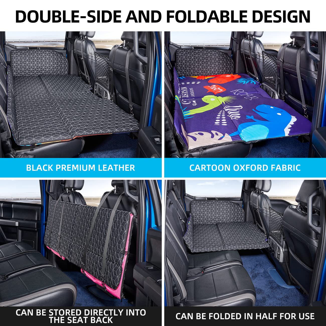 Abe Non Inflatable Truck Bed Air Mattress Inflatable For Dogs, Car Travel Camping, Back Seat Extender For F150/Ram 1500/Silverad