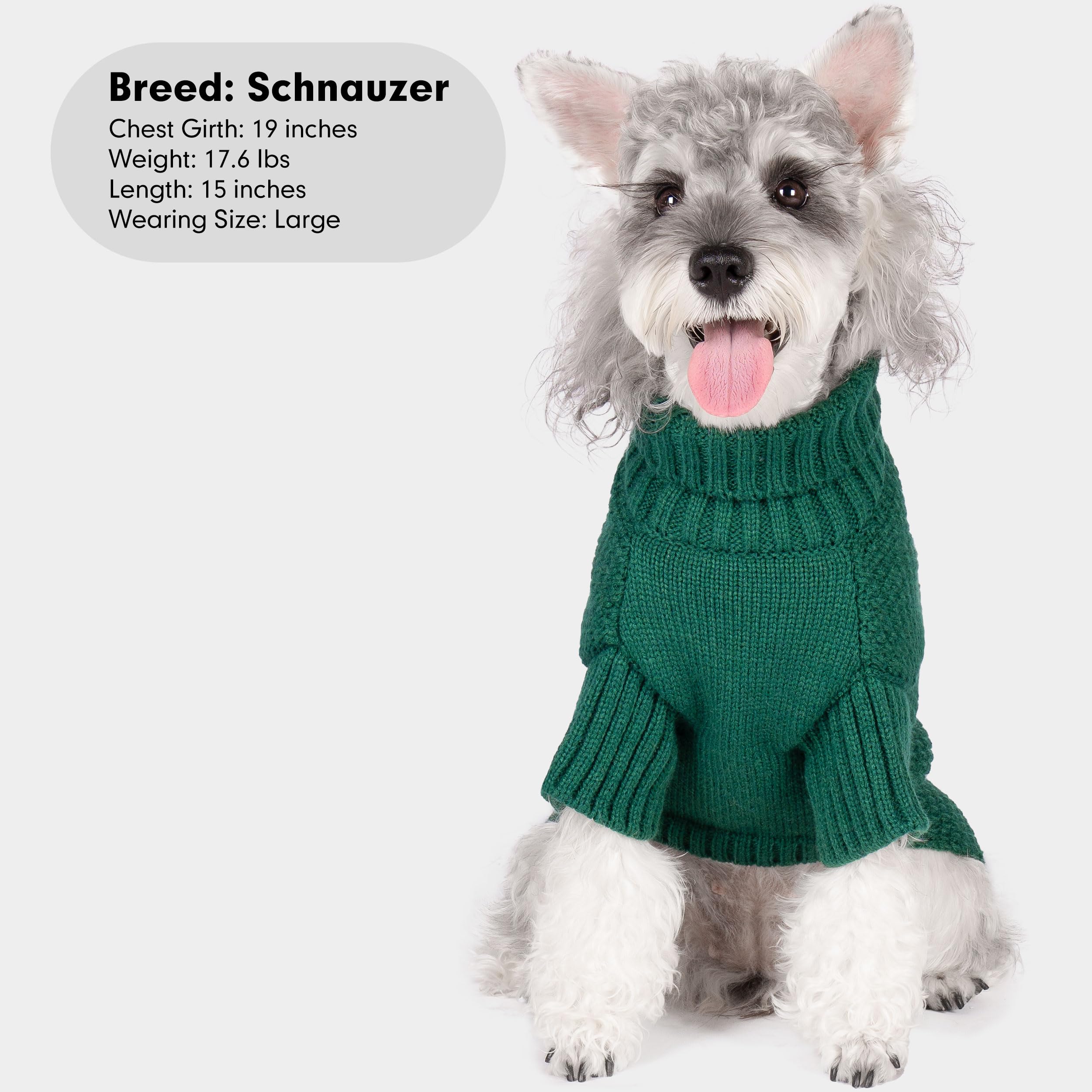 cyeollo Dog Sweater Pullover Turtleneck for Dogs, Classic Knitwear Fall Winter Cold Weather Dog Clothes Warm Pet Apparel Small M