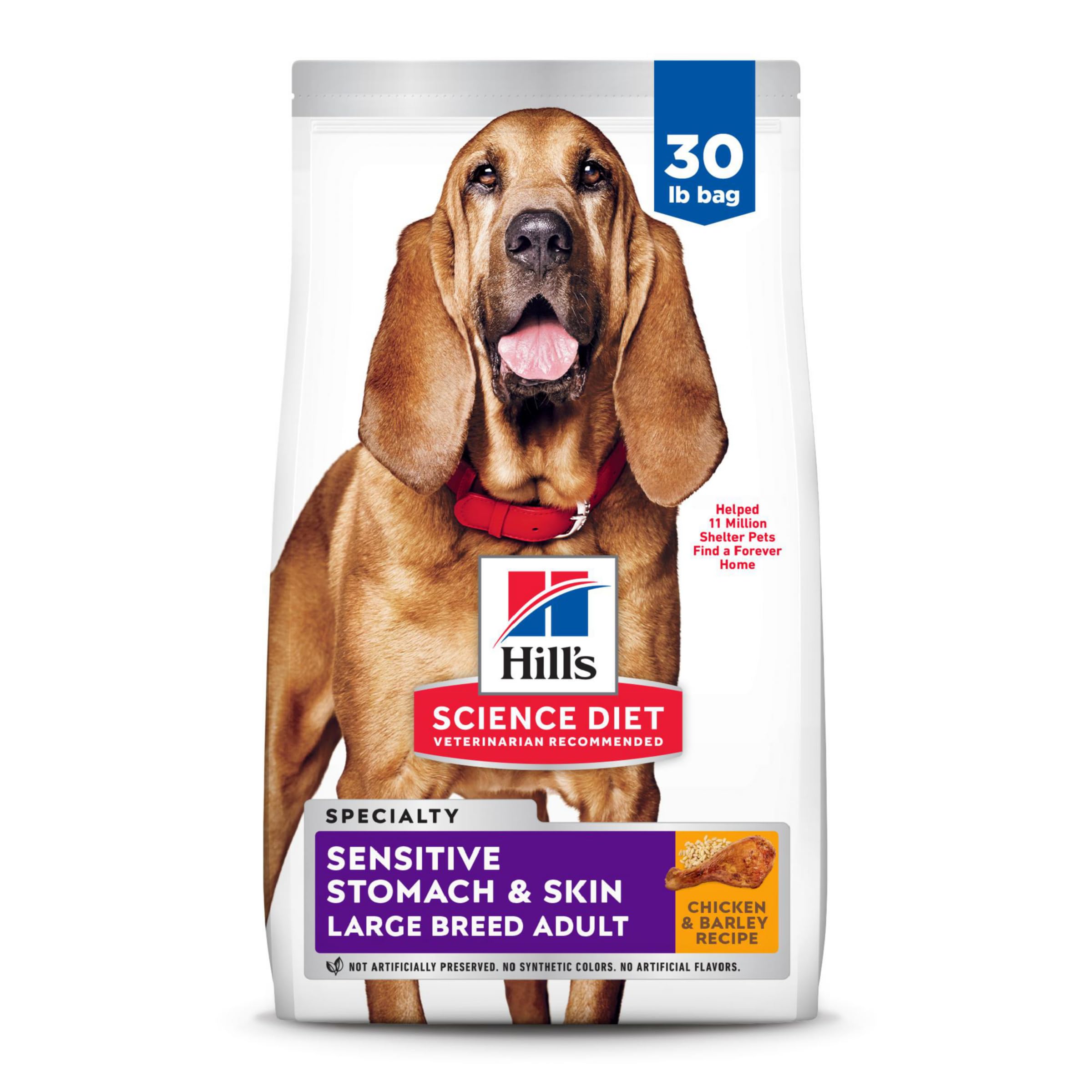 Hills Science Diet Sensitive Stomach & Skin, Adult 1-5, Large Breed Stomach & Skin Sensitivity Support, Dry Dog Food, Chicken R