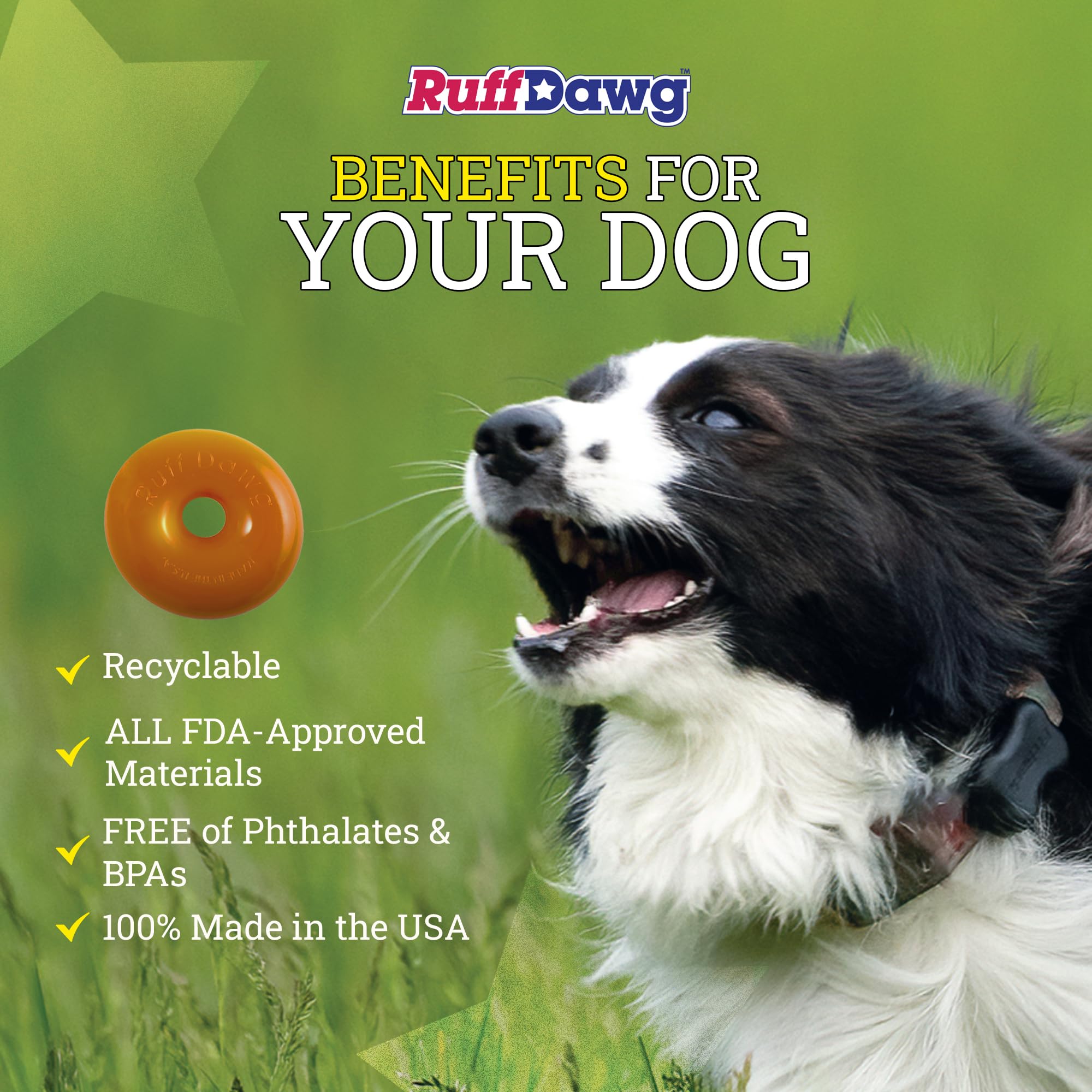 Ruff Dawg DAWGNUTXL Extra Large Dawgnut dog toy, (Color may vary)