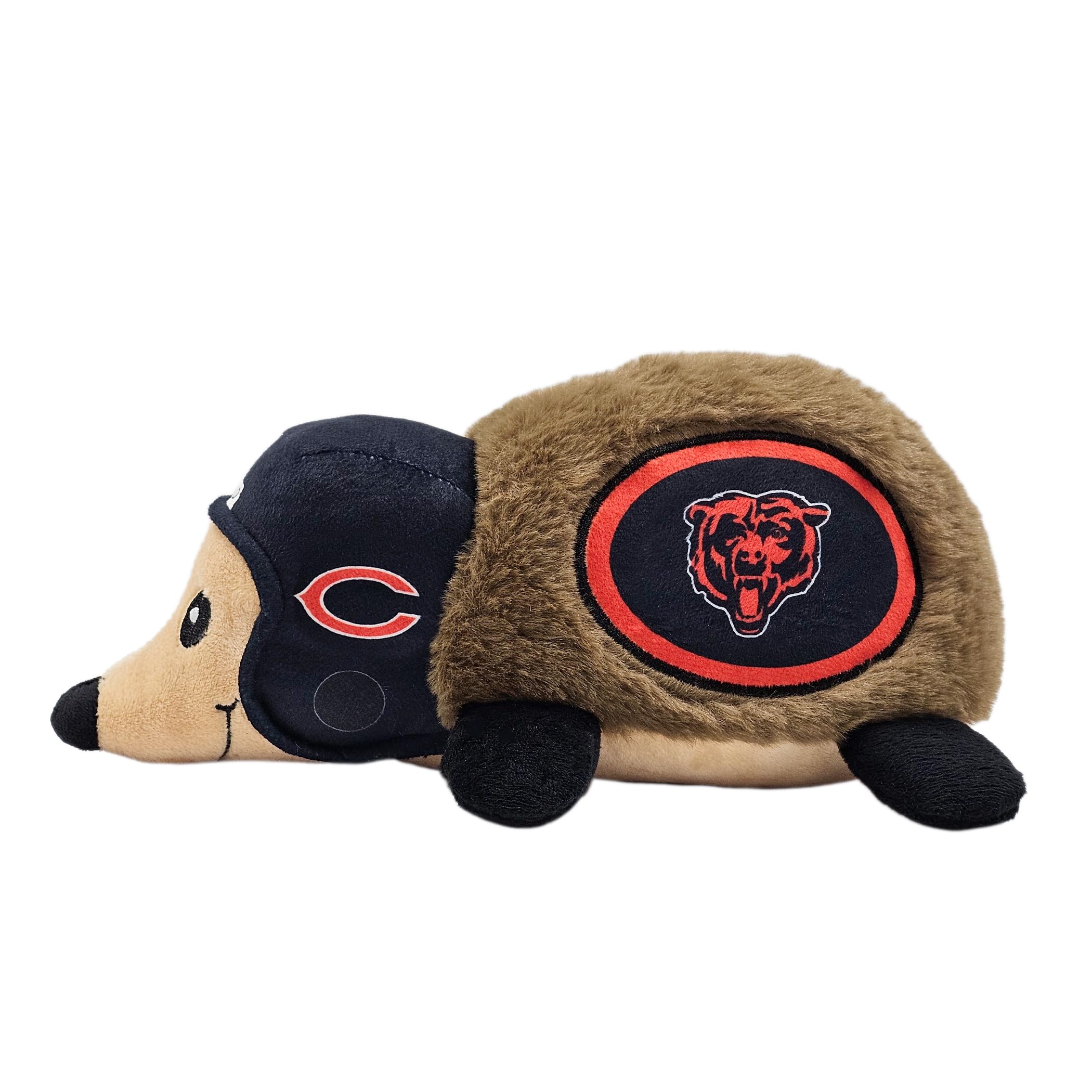 Nfl Chicago Bears Plush Hedgehog Toy For Dogs & Cats, Cool Soft Pet Toy For Fun And Interactive Play, Dog Chew Toy With Squeaker