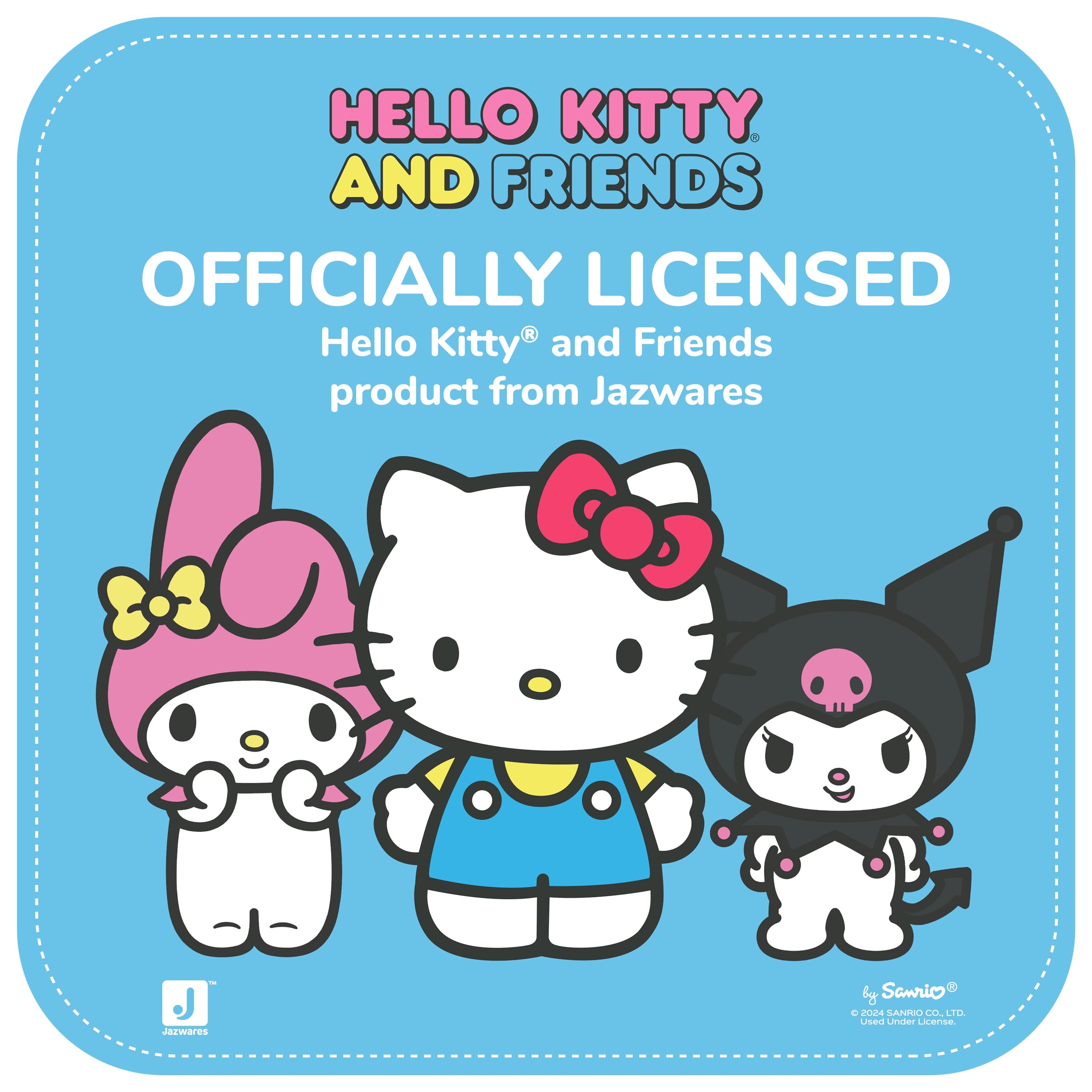 Hello Kitty And Friends Pink Bolster Pet Bed With Printed Design And Machine Washable Removable Insert - Size Large - Ultrasoft