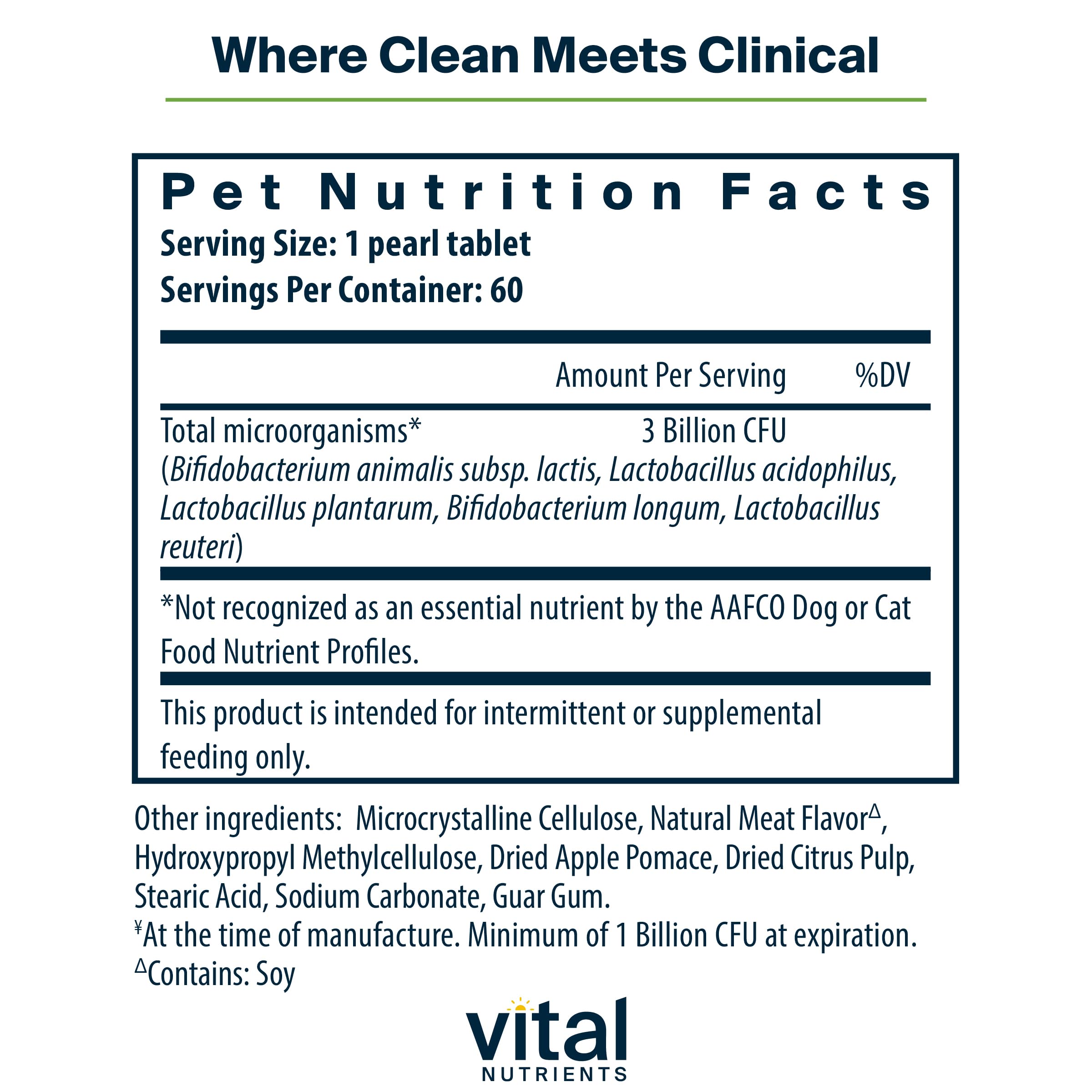 Vital Nutrients Pro Pets Probiotics for Dogs and Cats | Dog Probiotics for Digestive Health, Gut Health, Occasional Diarrhea* |