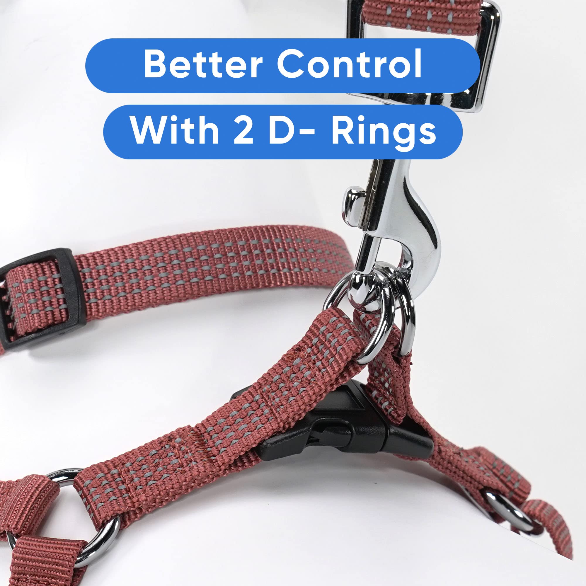Pawtitas Dog Harness For Large Dogs Marsala Brown Dog Harness Step In From A Senior Dog To A Puppy Harness Adjustable Reflective
