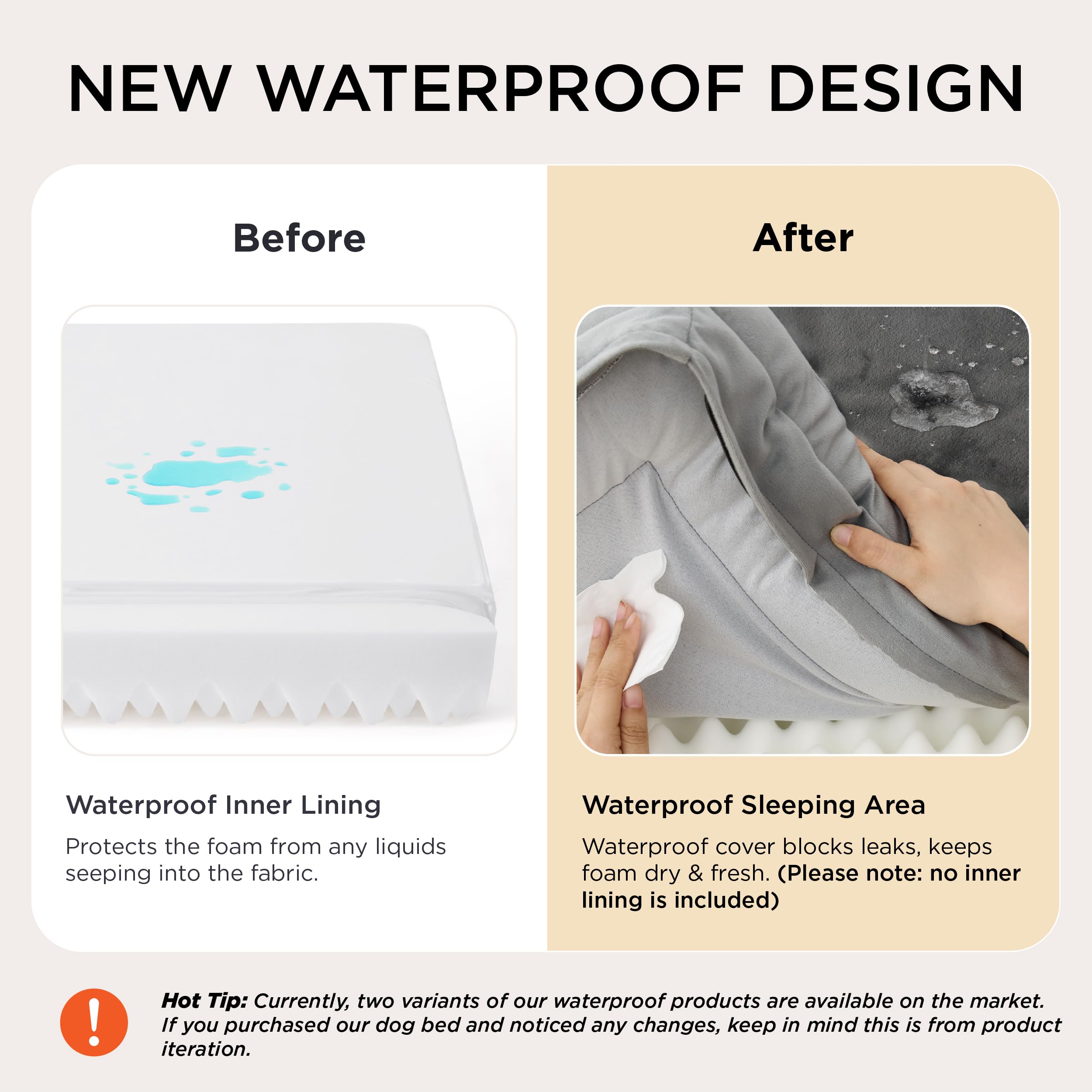 Bedsure Self Warming Orthopedic Dog Beds Large Sized Dog - Washable Large Dogs Bed Waterproof, Big Comfort Dogs Couch Sofa with