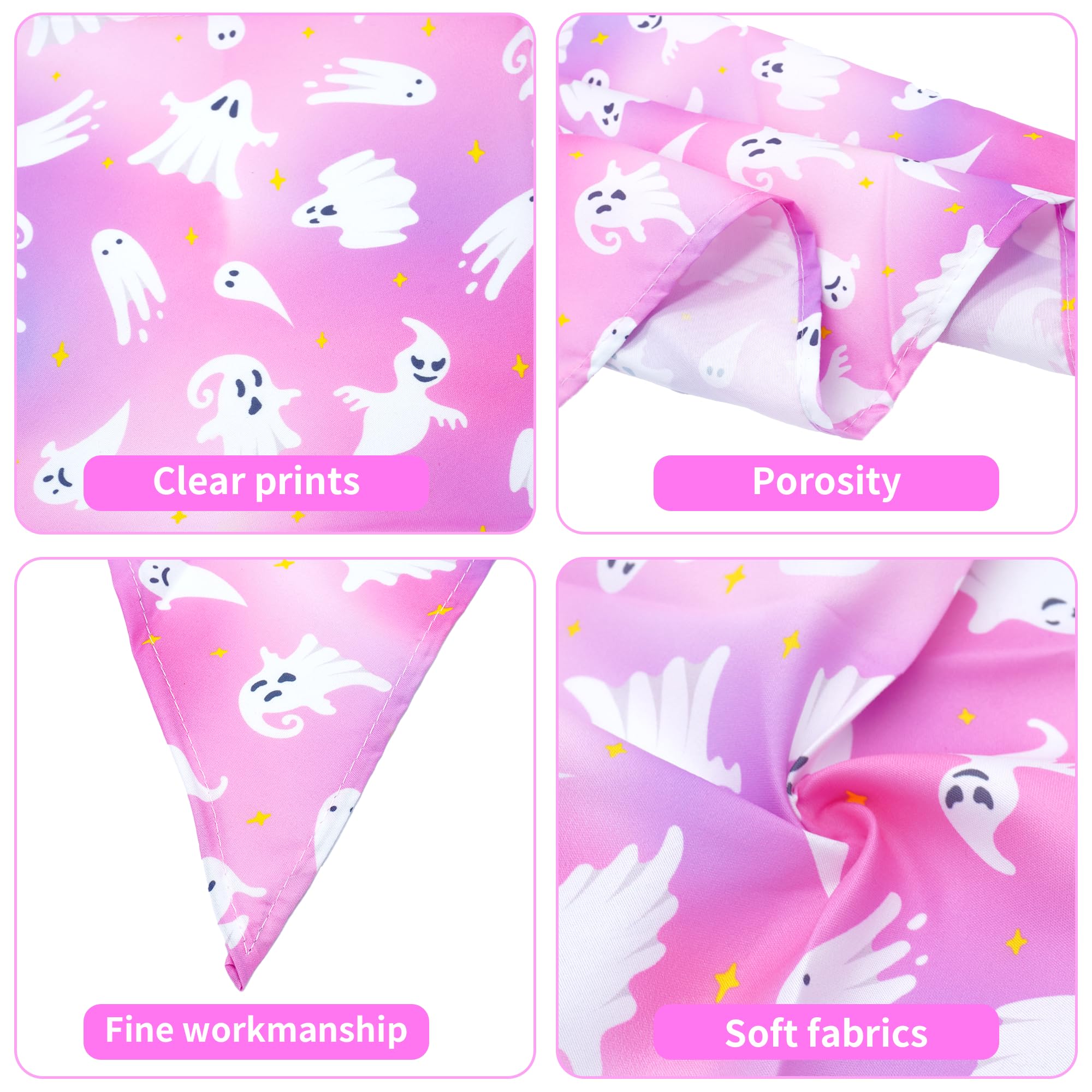 Pai Sence Halloween Dog Bandanas For Medium Dogs 7 Pcs Adjustable Dog Bandanas For Doggy 25 Inch Dogs Scarves Cats Breed Groomin