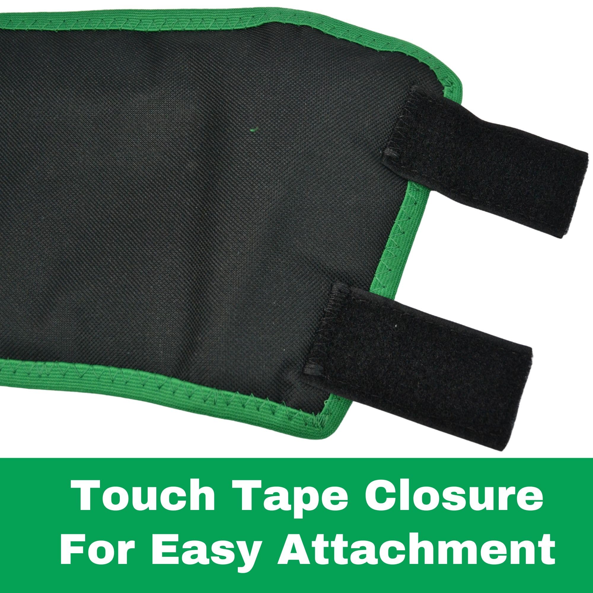 Click Horse Fetlock Shield, Horse Wrap, Prevents Pressure Sores & Bed Sores Fetlock Shields For Horses, Protection Horse Boots, Bedsore Boots, Nylon Lined Interior Black W/Green Trim - One Size