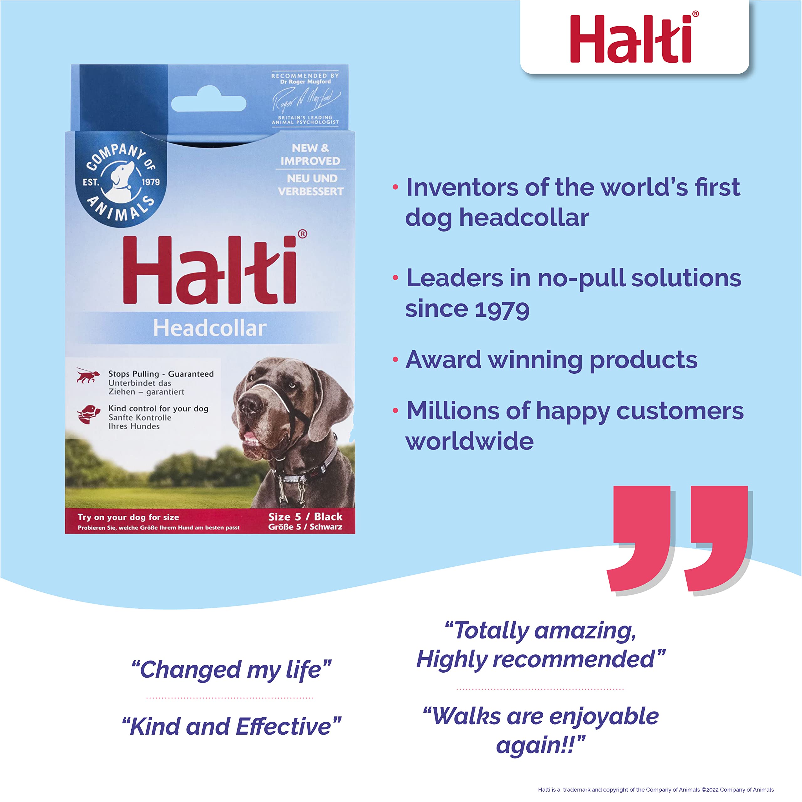 Company Of Animals - Halti Headcollar, Black, Size 5 (11520A)