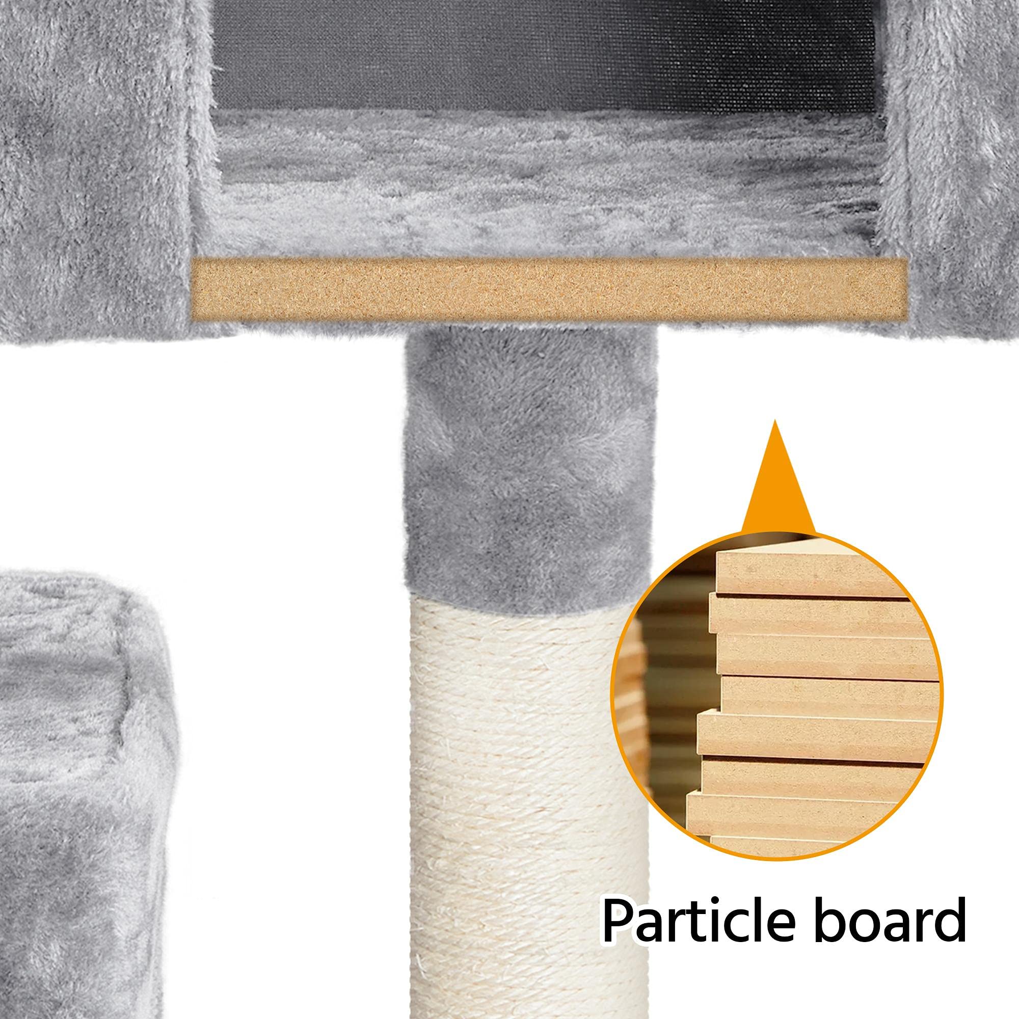 Yaheetech 33.5'' Cat Tree Cat Tower With 2 Cozy Plush Condos & Sisal Scratching Posts Cat Stand House For Cats & Pets