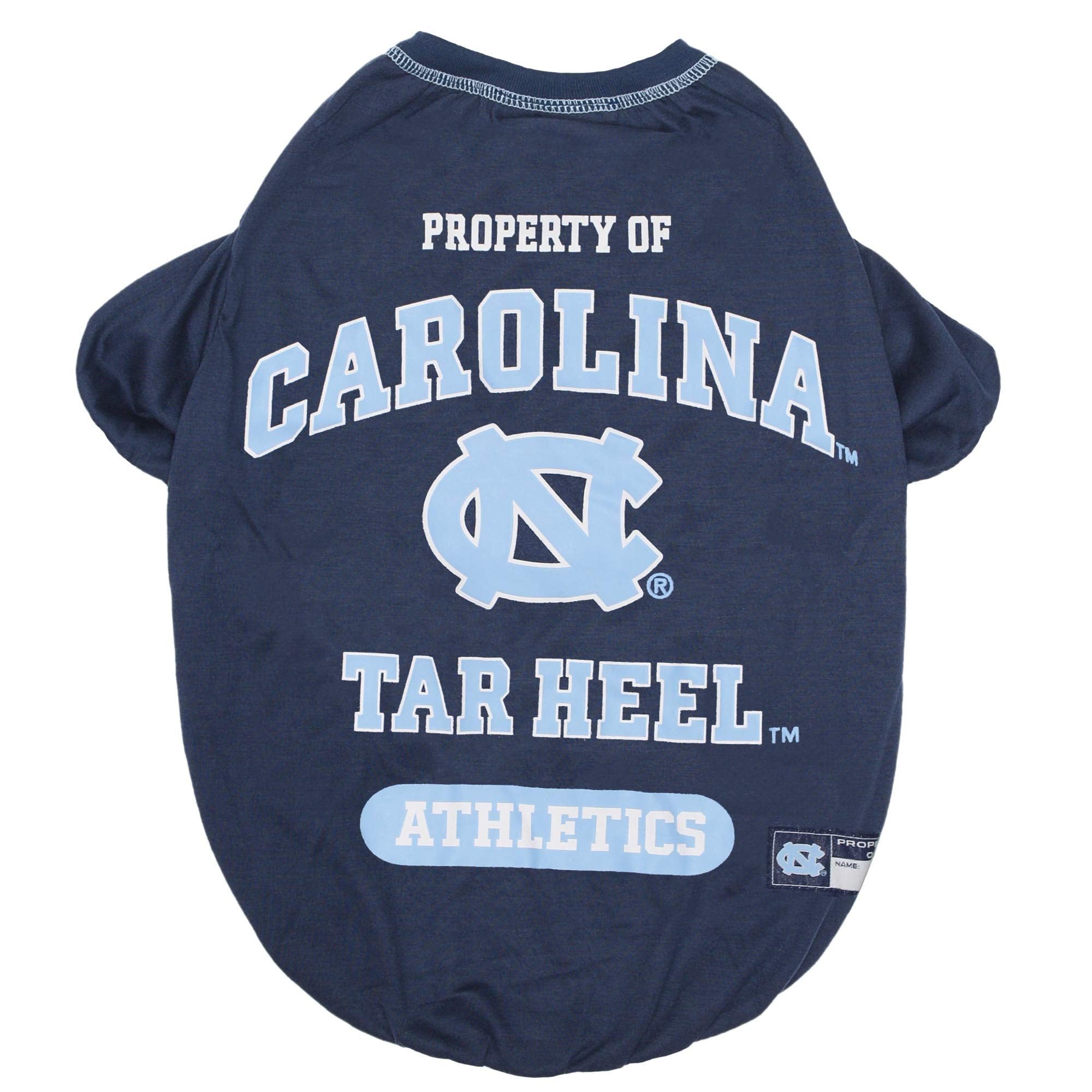 Pets First Collegiate North Carolina Tar Heels Dog T-Shirt, X-Small. - Licensed Shirt For Pets Team Colored With Team Logos.- Premium Stretchable Materials For The Comfrot Of Your Dog & Cat.