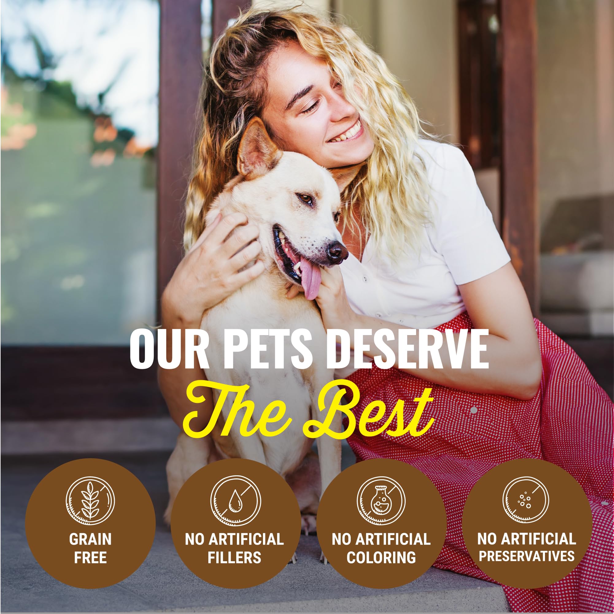 etta says! Premium Crunchy 7 Buffalo Dog Chews - Grain-Free Dog Treats, Good for Teeth, Easy to Digest - Made in The USA (20 Cou