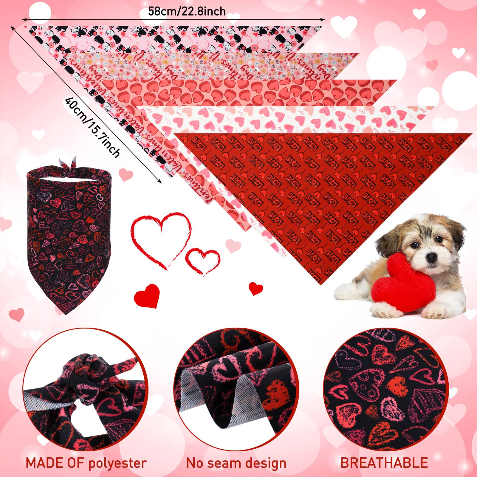 Frienda 20 Pieces Dog Bandana Point Adjustable And Washable Triangle Scarf Kerchiefs Dog Bib Accessories For Small To Medium Pup