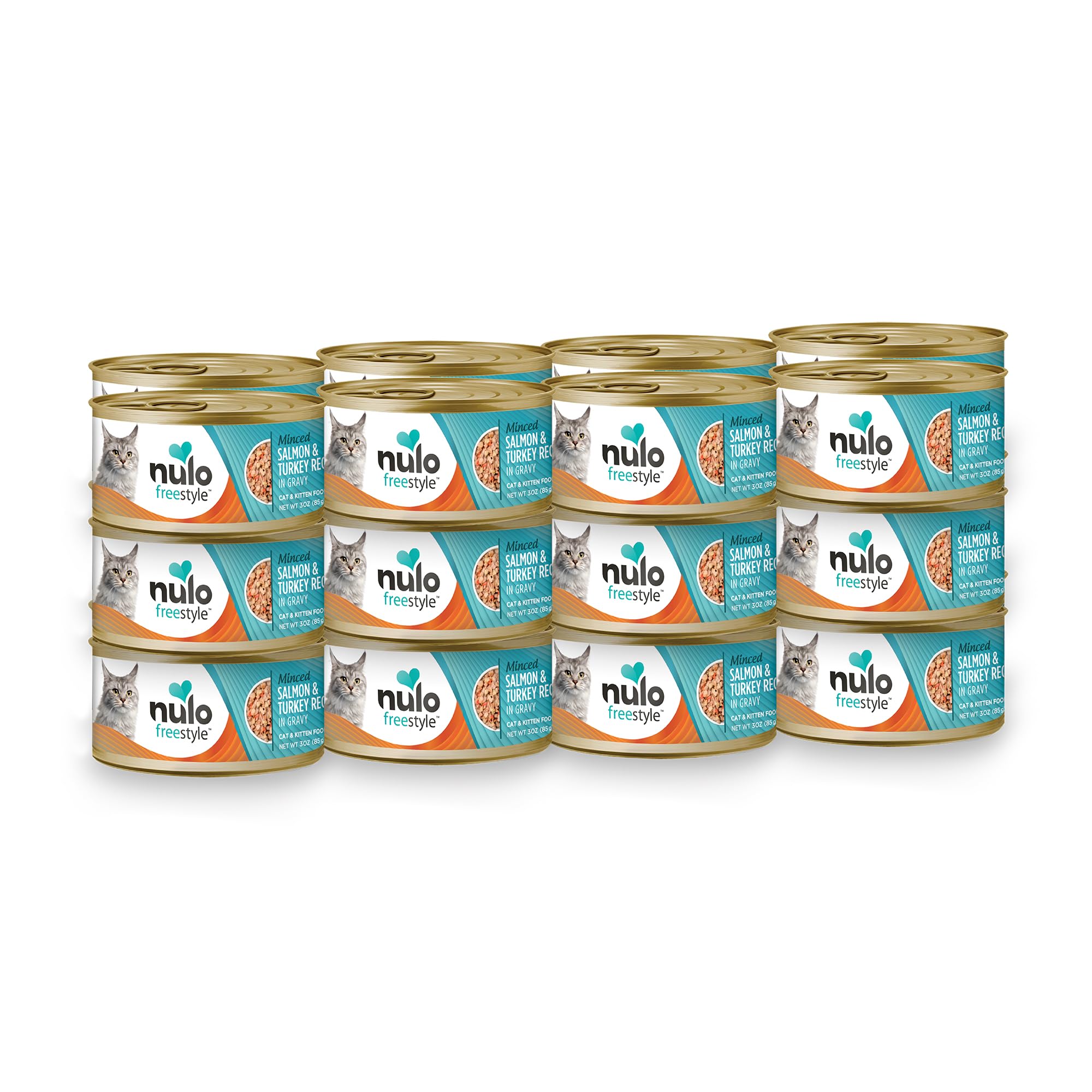 Nulo Salmon & Turkey Minced Wet Canned Cat Food, 3 Ounce (Pack of 24)