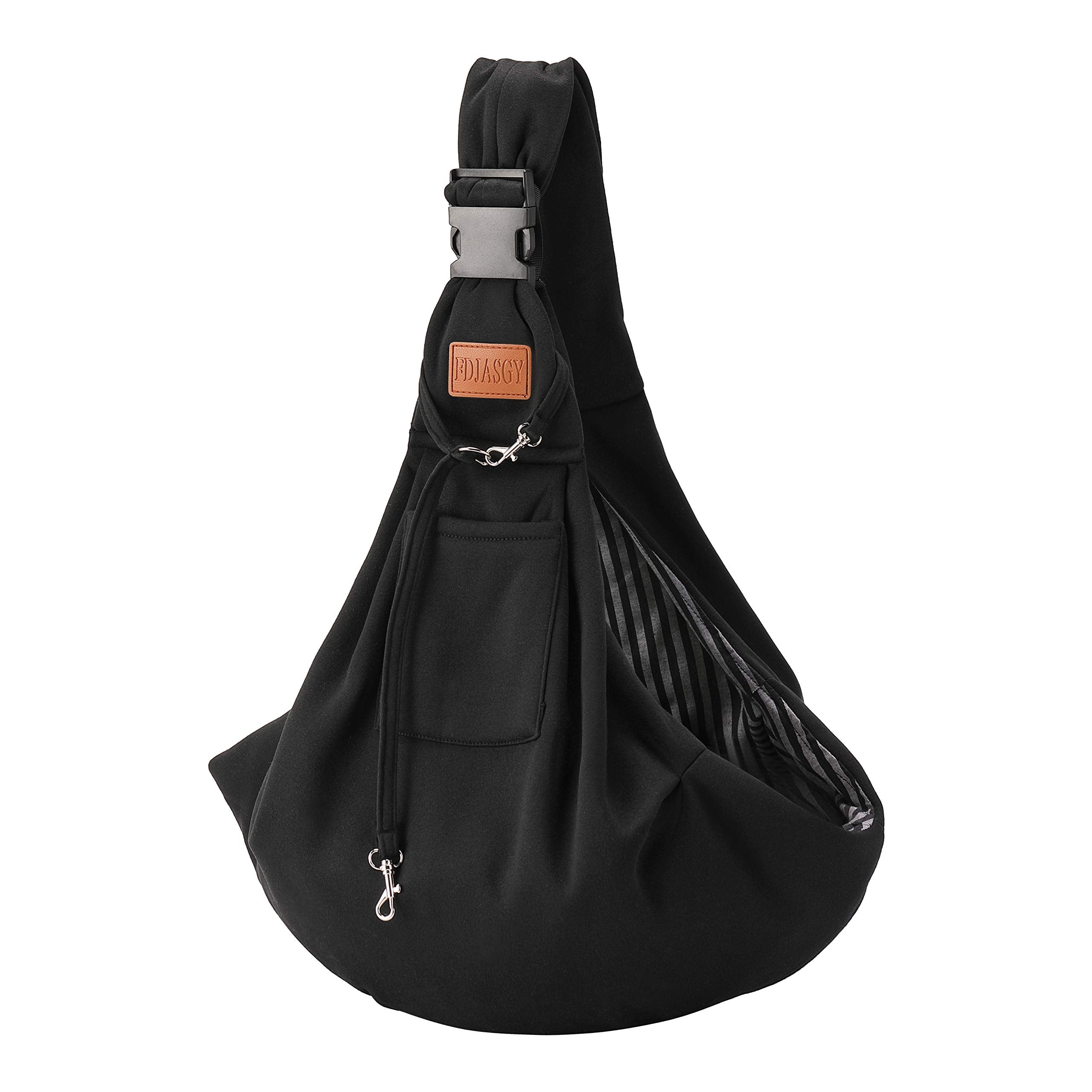 Fdjasgy Small Dog Sling Cat Carrier Adjustable Strap Hands Free Reversible Pet Puppy Travel Bag Backpack For Outdoor Travel