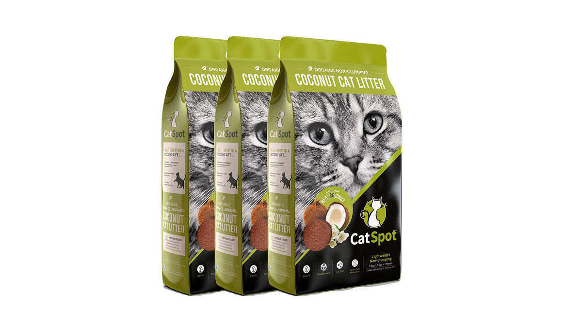 Catspot Non-Clumping Litter: Coconut Cat Litter, All-Natural, 100% Organic, Biodegradable, Lightweight & Dust-Free (Non-Clumping