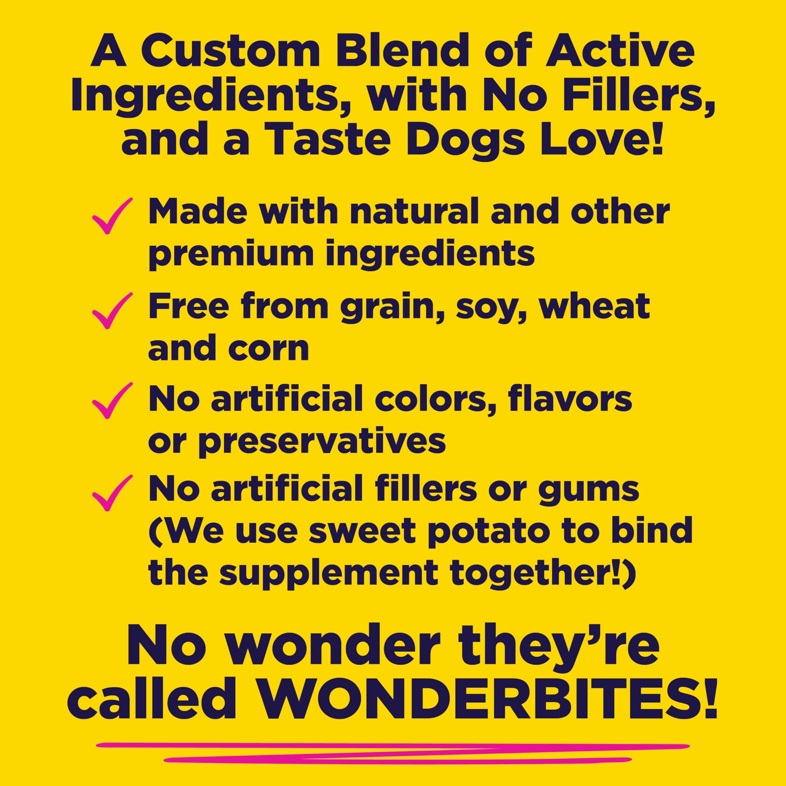 WildPaw WonderBites Hemp for HIPS, Joints, & Mobility -90 Soft Chews- Improves Mobility, Reduces Pain - Glucosamine, MSM, Hyalur