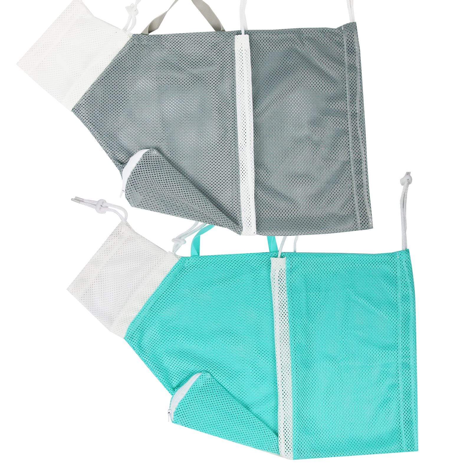 2 Pieces Cat Bathing Bag Cat Shower Net Bag, Anti-Bite Anti-Scratch Adjustable Breathable Mesh Grooming Carrier Bag For Pets, Bathing, Nail Trimming, Feeding Medicine, Ear Clean (Gray-Blue)