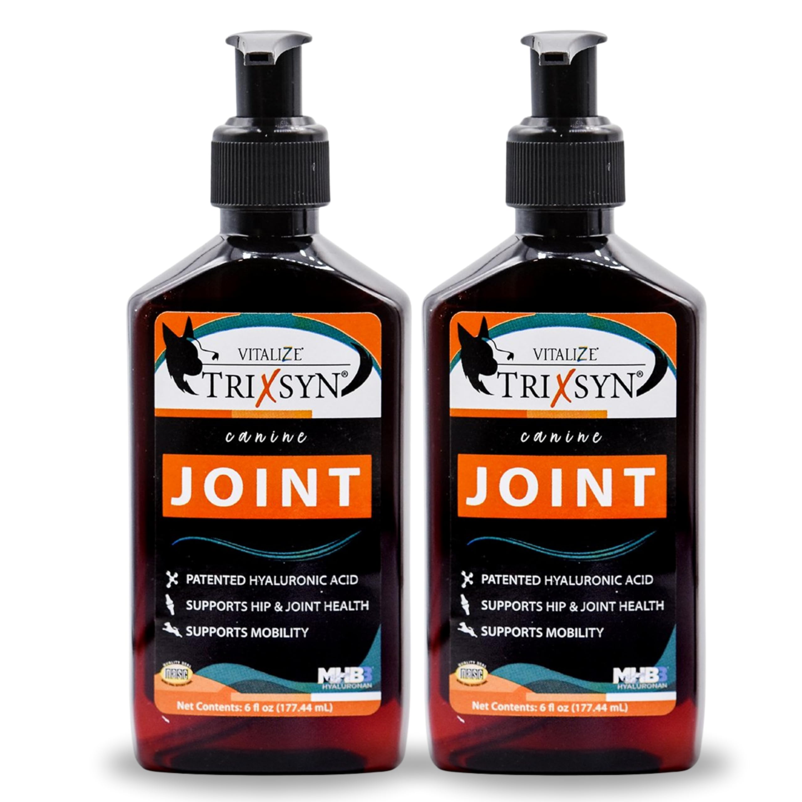 TRIXSYN Canine - Dog Hip and Joint Supplement - Liquid Hyaluronic Acid HA for Dog - Patented Liquid Formula for Senior Dogs - MH