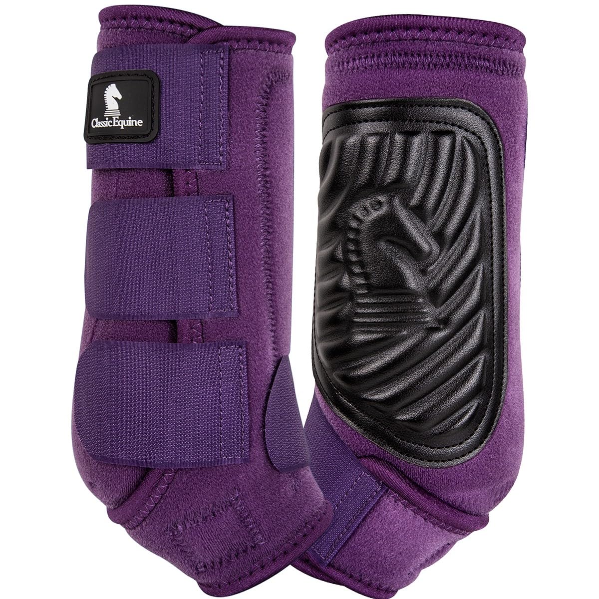 Classic Equine Classicfit Sling Boots, Front (Eggplant, Small)