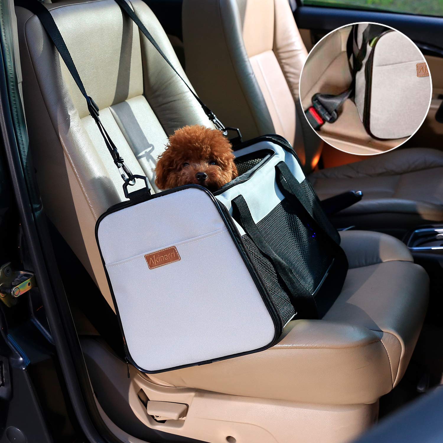 Akinerri Airline Approved Pet Carriers,Soft Sided Collapsible Pet Travel Carrier For Puppy And Cats, Cats Carrier, Pet Carriers For Puppy And Large Cats