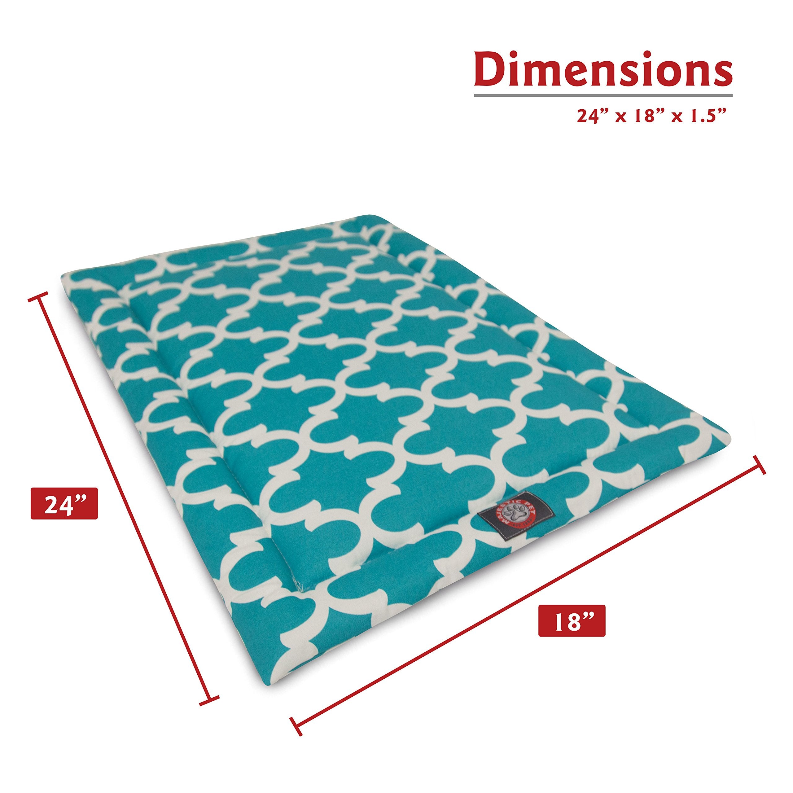 24' Trellis Teal Blue Crate Dog Bed Mat By Majestic Pet Products