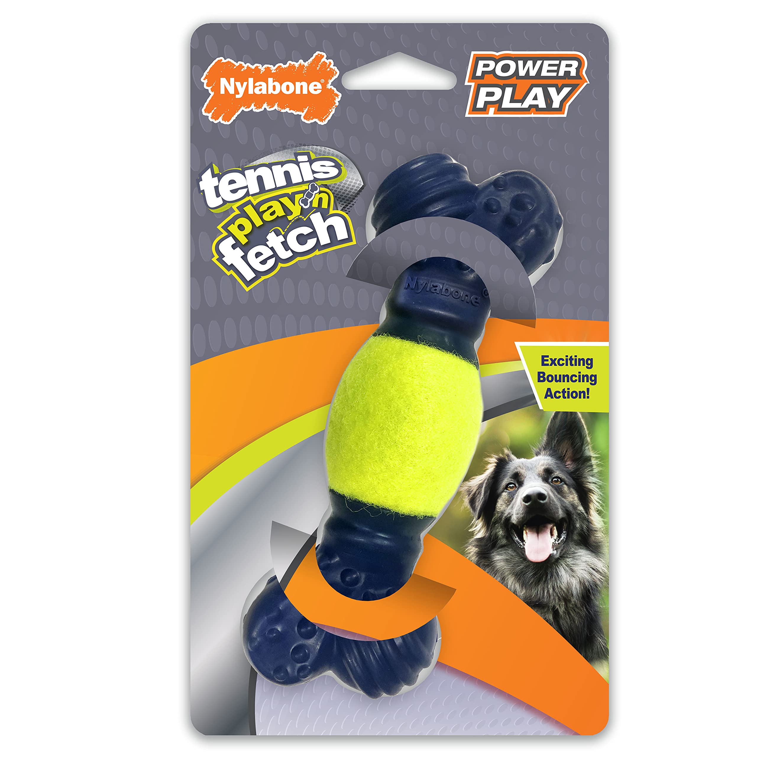 Nylabone Power Play Tennis Play 'N Fetch Interactive Dog Toy