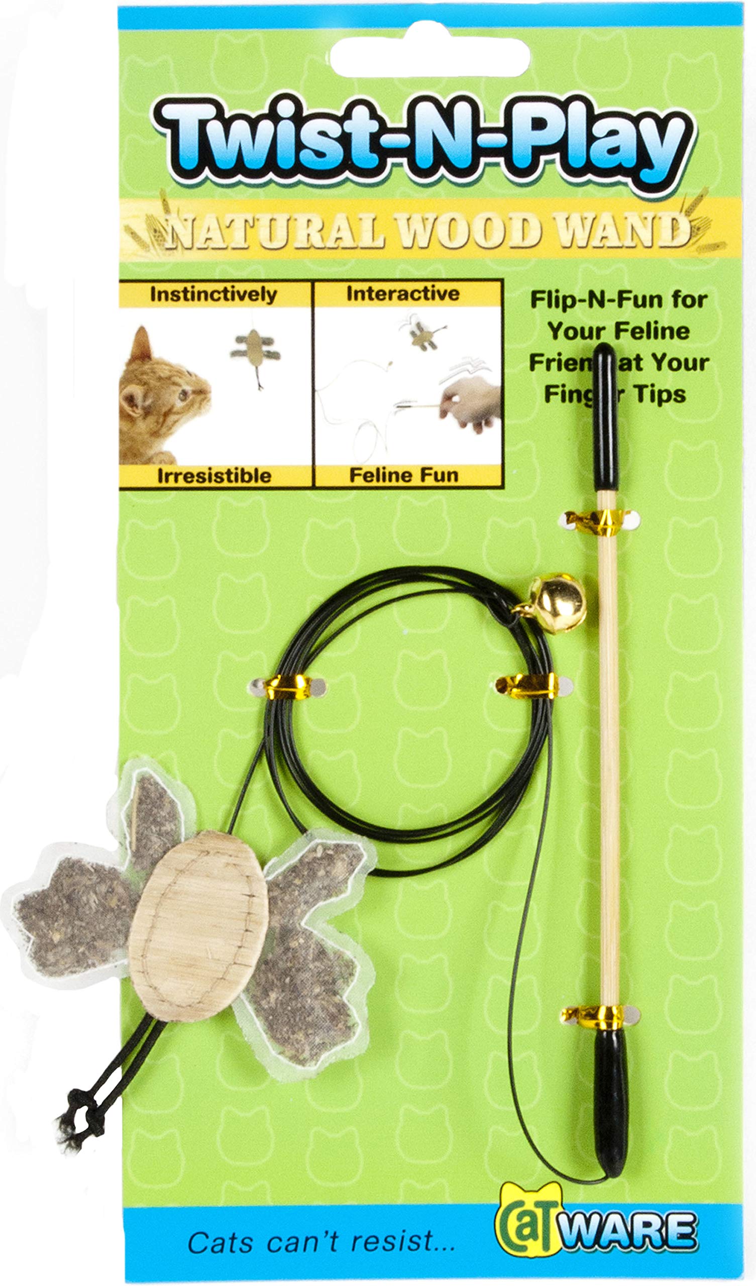 Ware Manufacturing Natural Wood Twist-N-Play Wand Cat Toy