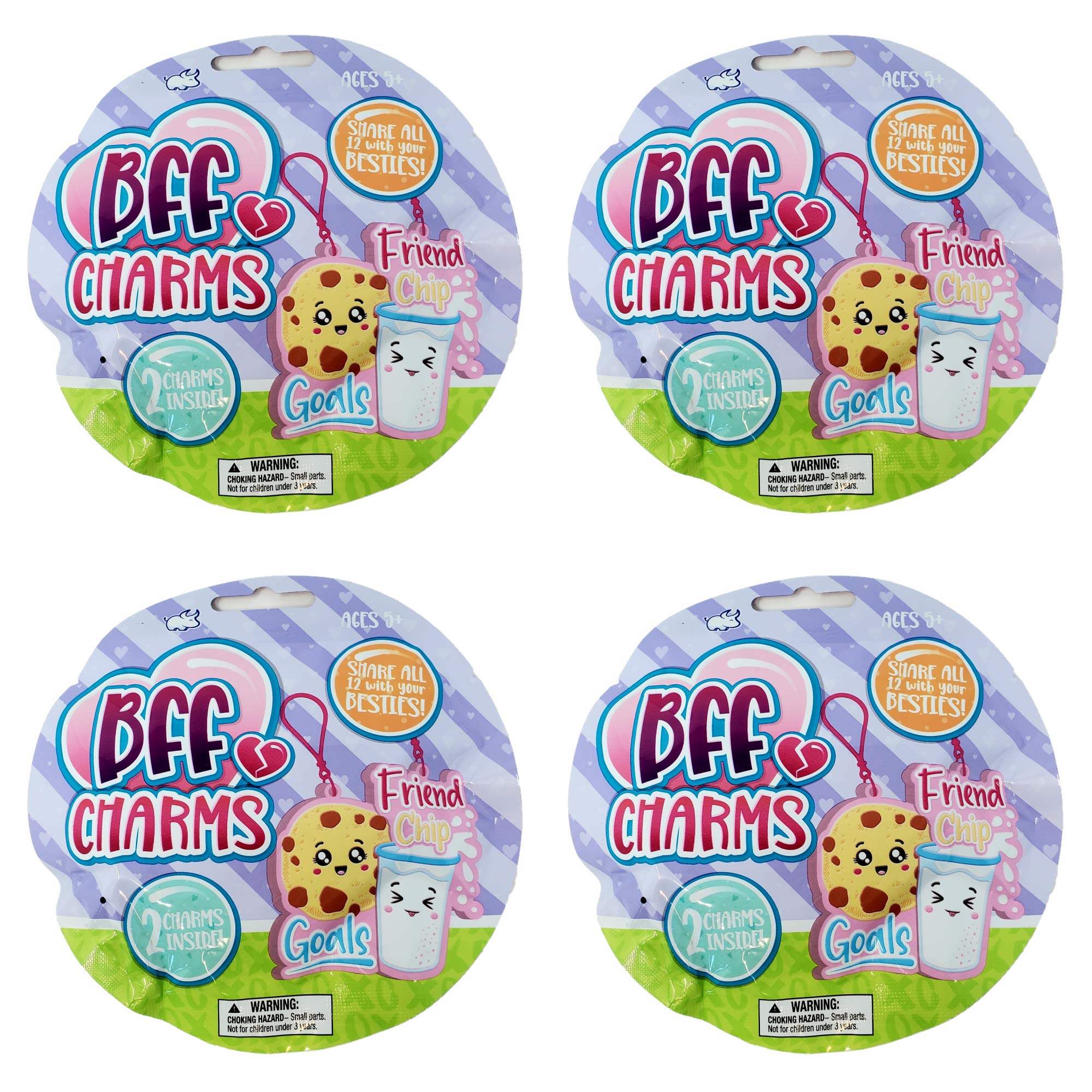 Bullsitoy Bff Charms 2 Pack - 1 For You - 1 For Your Bestie - Lot Of 4 Blind Bags