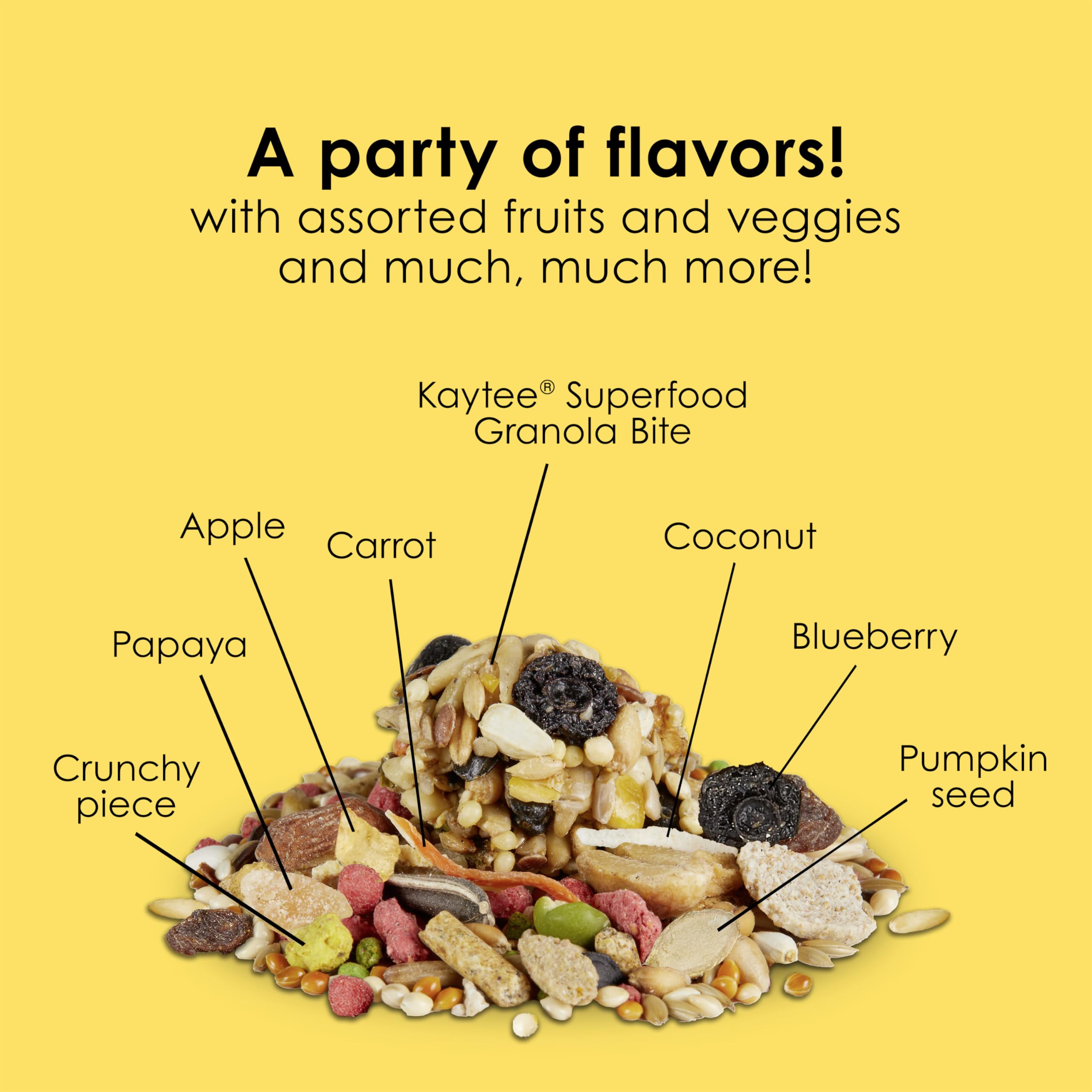 Kaytee Fiesta Cockatiel Food, Nutritious and Fun Blend, Supports Skin, Feather, Digestion, Brain and Heart Health, 4.5 pounds