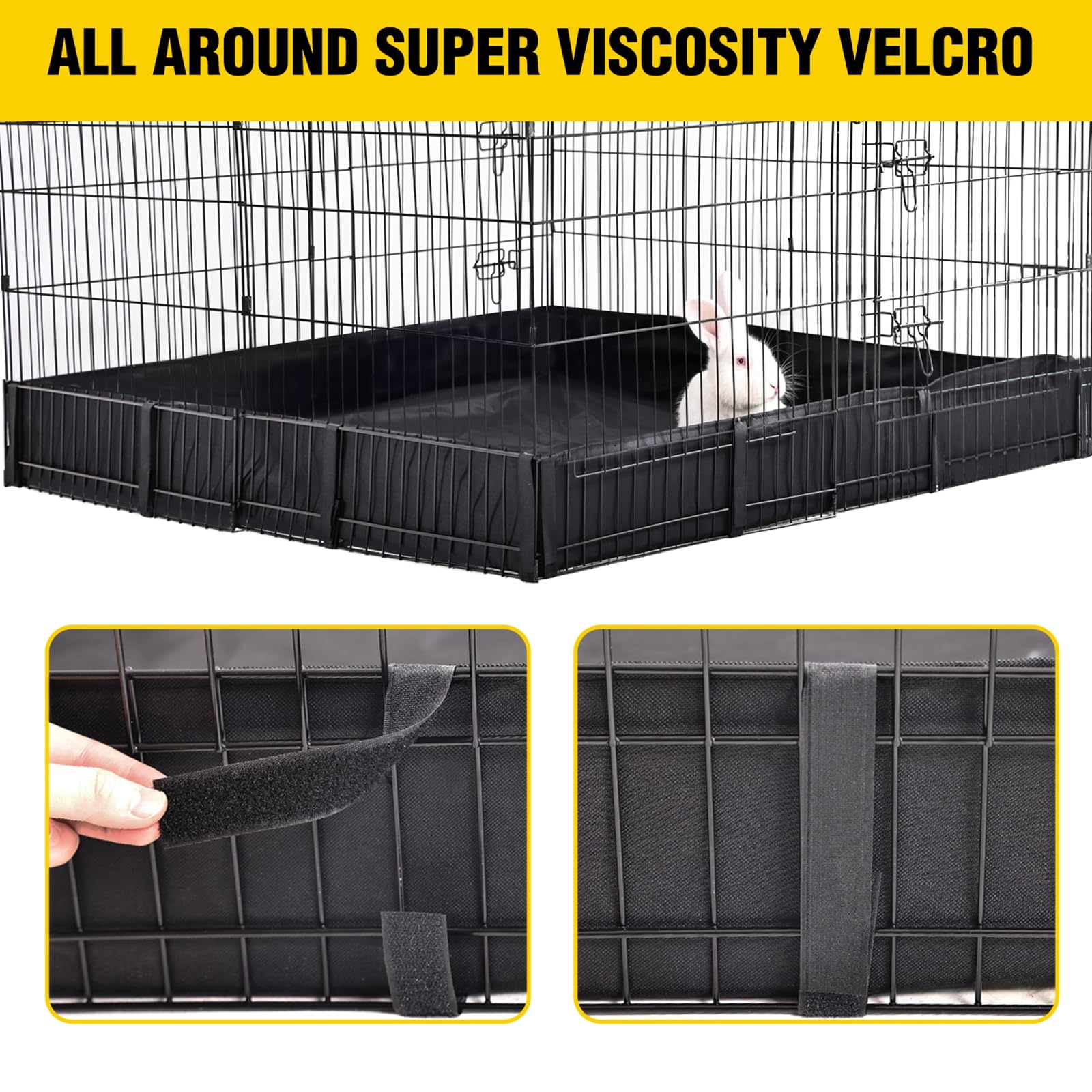 Aivituvin Rabbit Playpen Pet Pen Small Animal Cage With Waterproof Liner - Extension Playpen