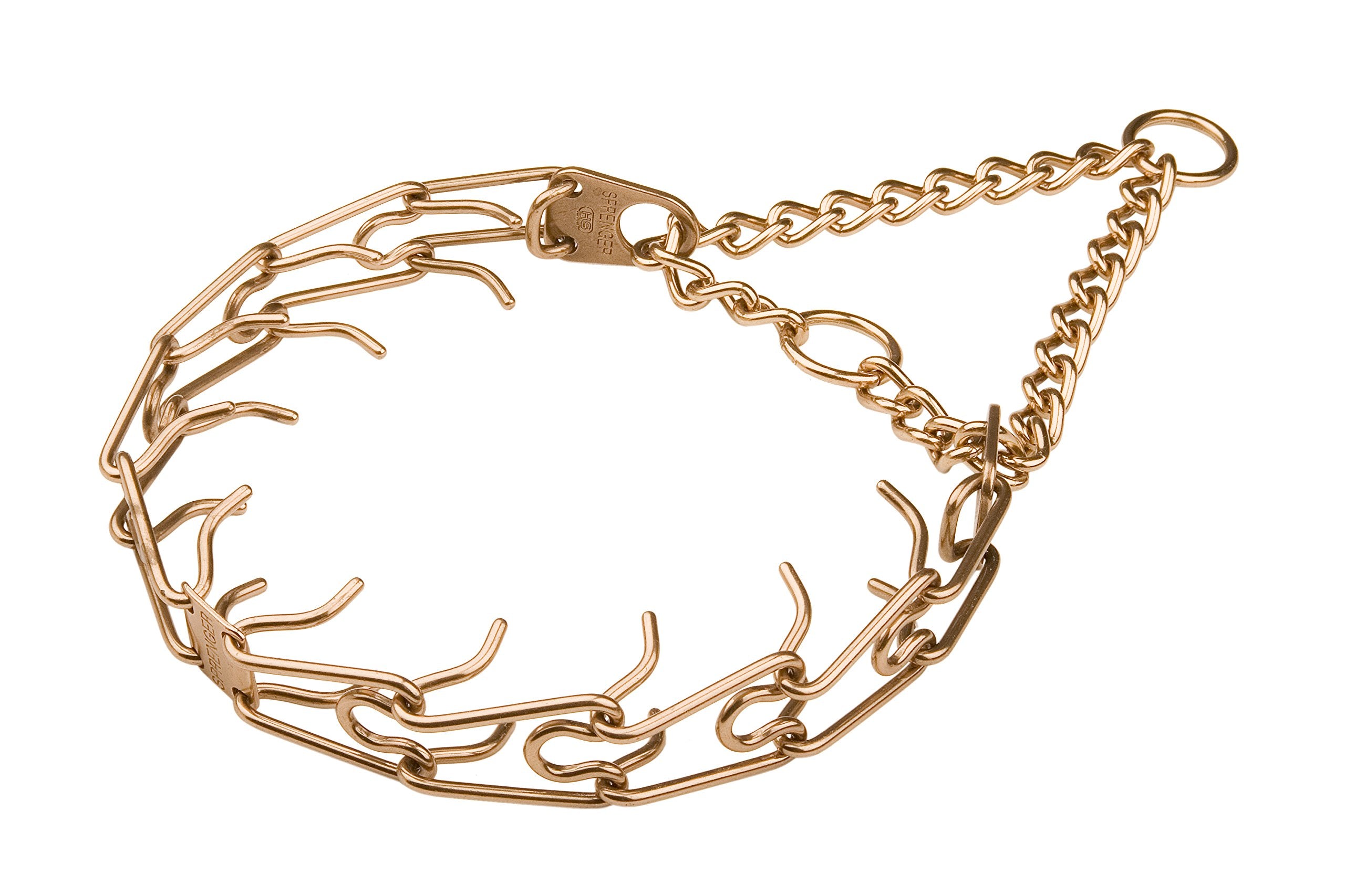 Herm Sprenger Curogan Ultra-Plus Pinch Collar For German Shepherd With Center-Plate And Assembly Chain - 3.2 Mm X 23 Inches