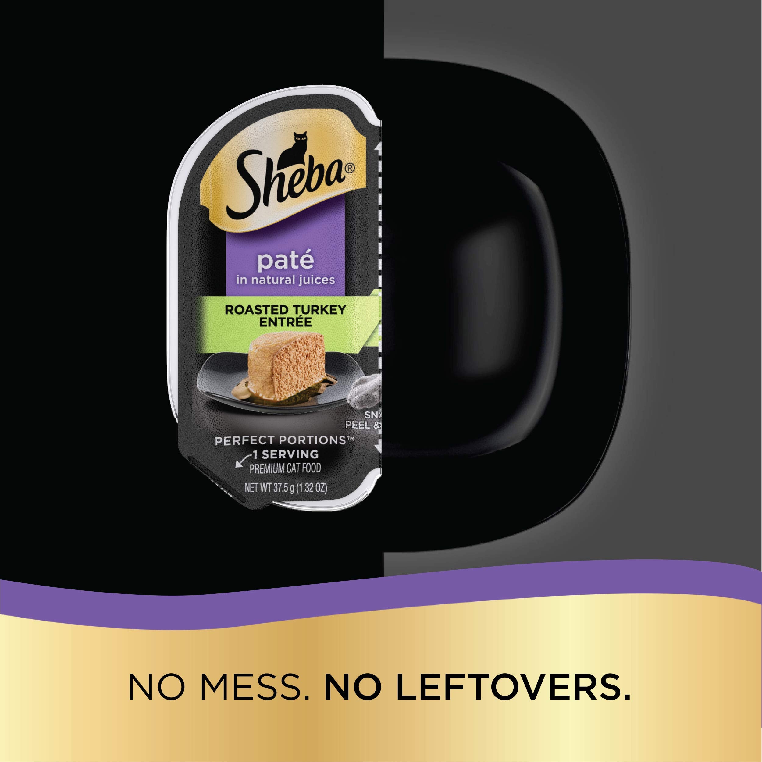 Sheba Perfect Portions Wet Cat Food Pate Roasted Turkey Entree, 2.6 oz. Twin-Pack Trays (24 Count, 48 Servings)
