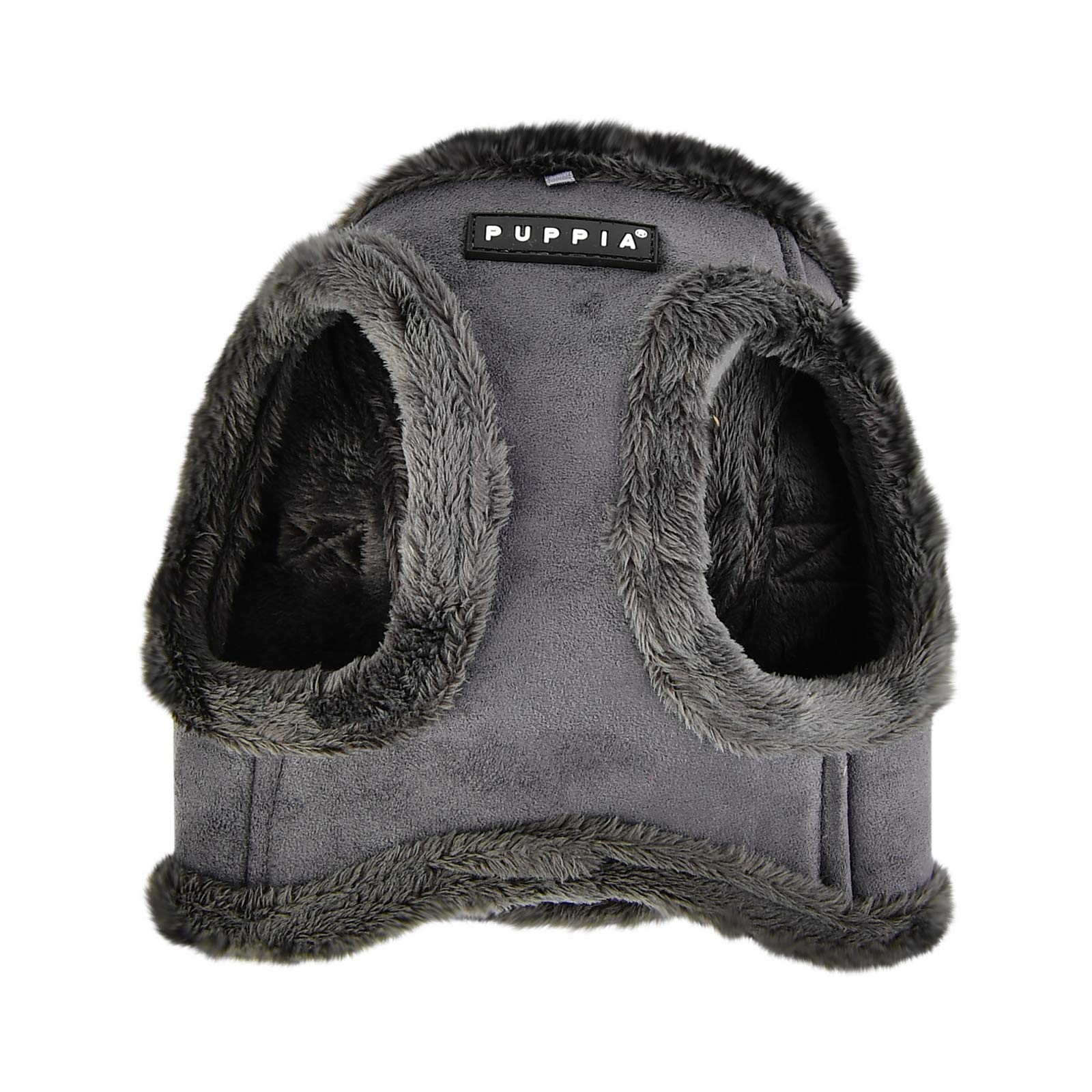 Puppia Terry Vest Dog Harness Step-In Winter Suede Warm No Choke No Pull Training Walking For Small And Medium Dog, Grey, X-Large