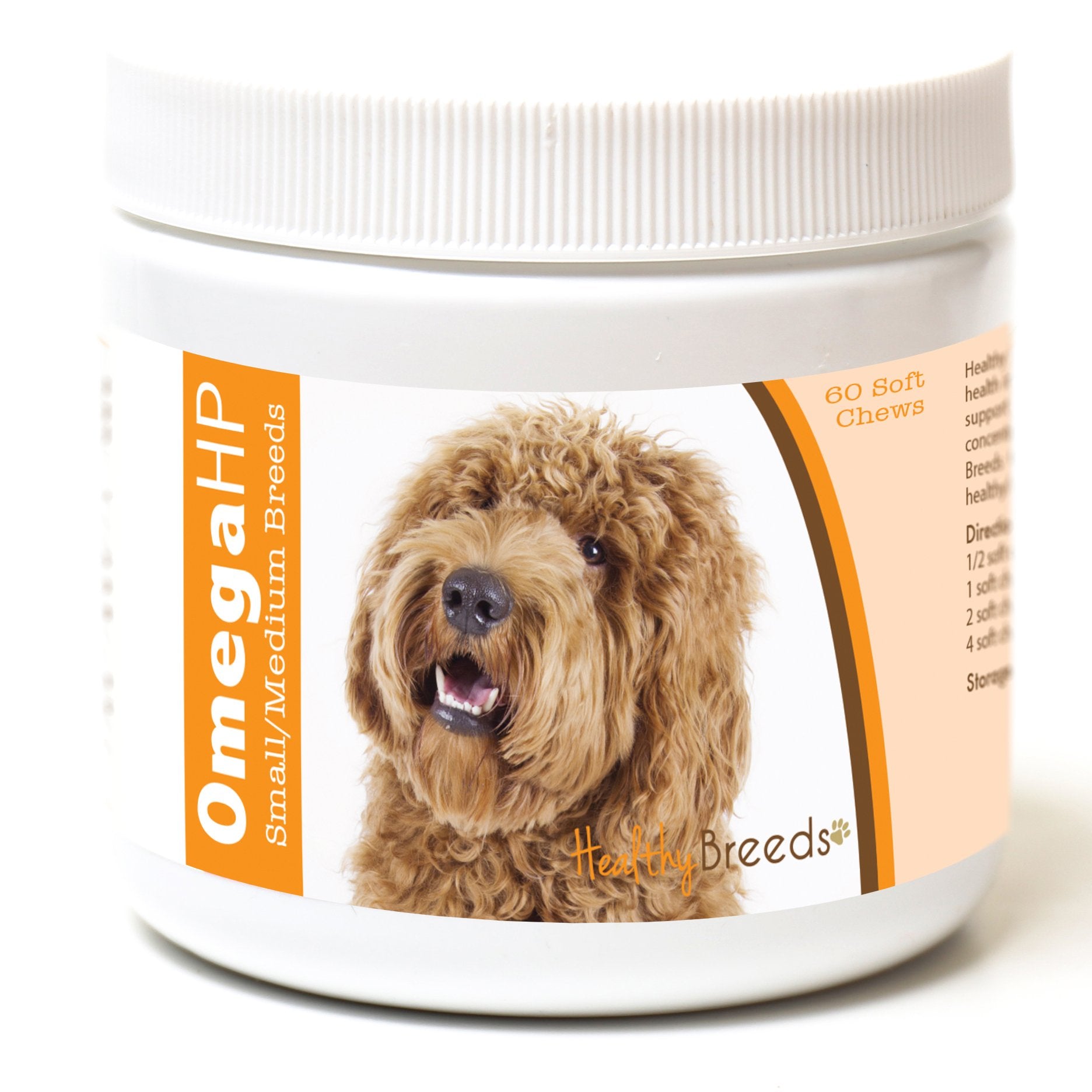 Healthy Breeds Labradoodle Omega HP Fatty Acid Skin and Coat Support Soft Chews 60 Count