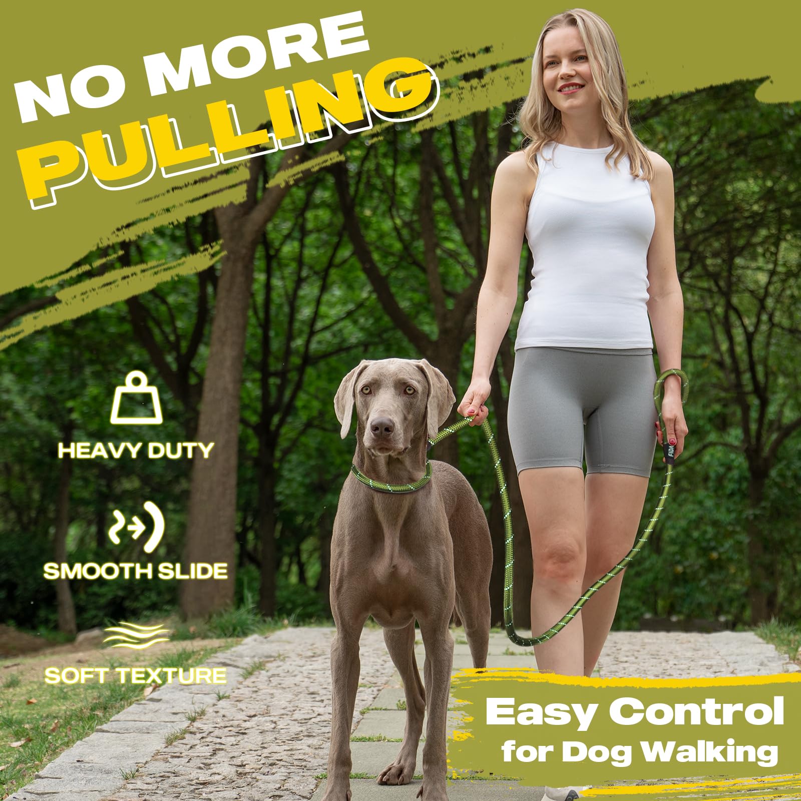 Fida Durable Slip Lead Dog Leash Bulk Pack Of 5, Heavy Duty 1/2' X 6 Ft Comfortable Strong Rope Slip Leash For Large, Medium & Small Dogs No Pulling Pet Training Leash With Highly Reflective (Mixed)