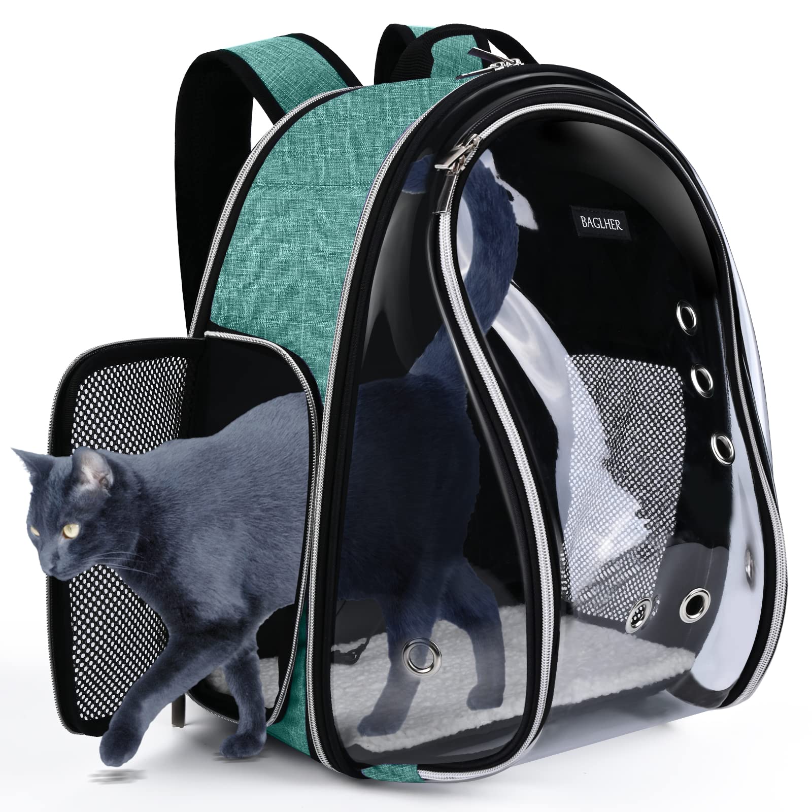 Baglher Cat Carrier Backpack Bubble - Fit Up To 18 Lbs - Airline-Approved Dog Backpack Carrier For Small Pets Puppies Dogs Bunny